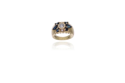 Anello con zaffiri e diamanti - Asta Preziosi Anello con zaffiri e diamanti - Asta Preziosi
