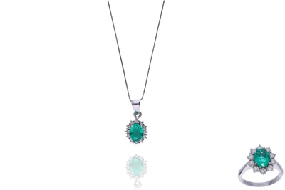 Parure con diamanti e pietre - Asta Preziosi Parure con diamanti e pietre - Asta Preziosi