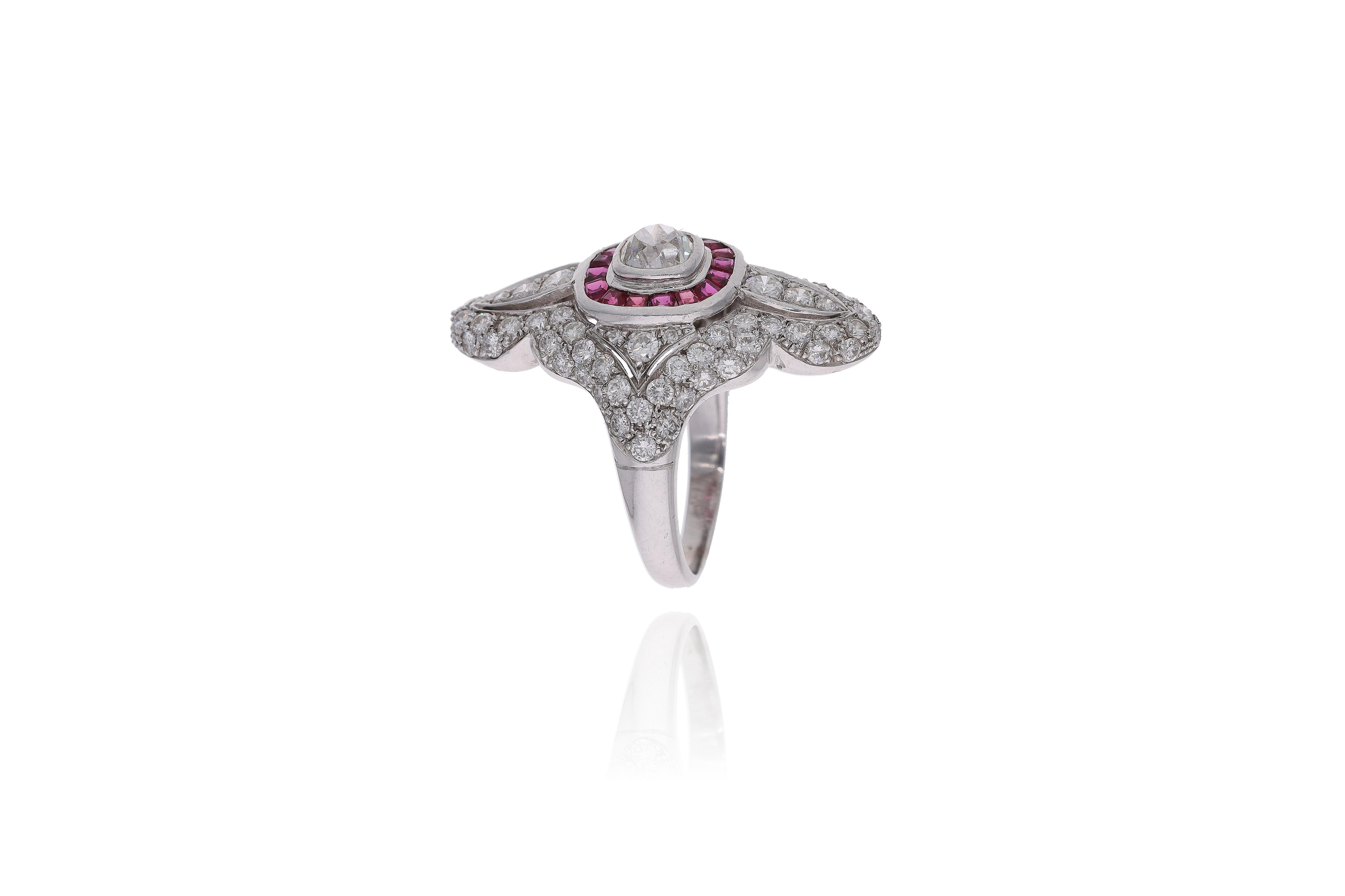 Anello con diamanti e rubini - Asta Preziosi
