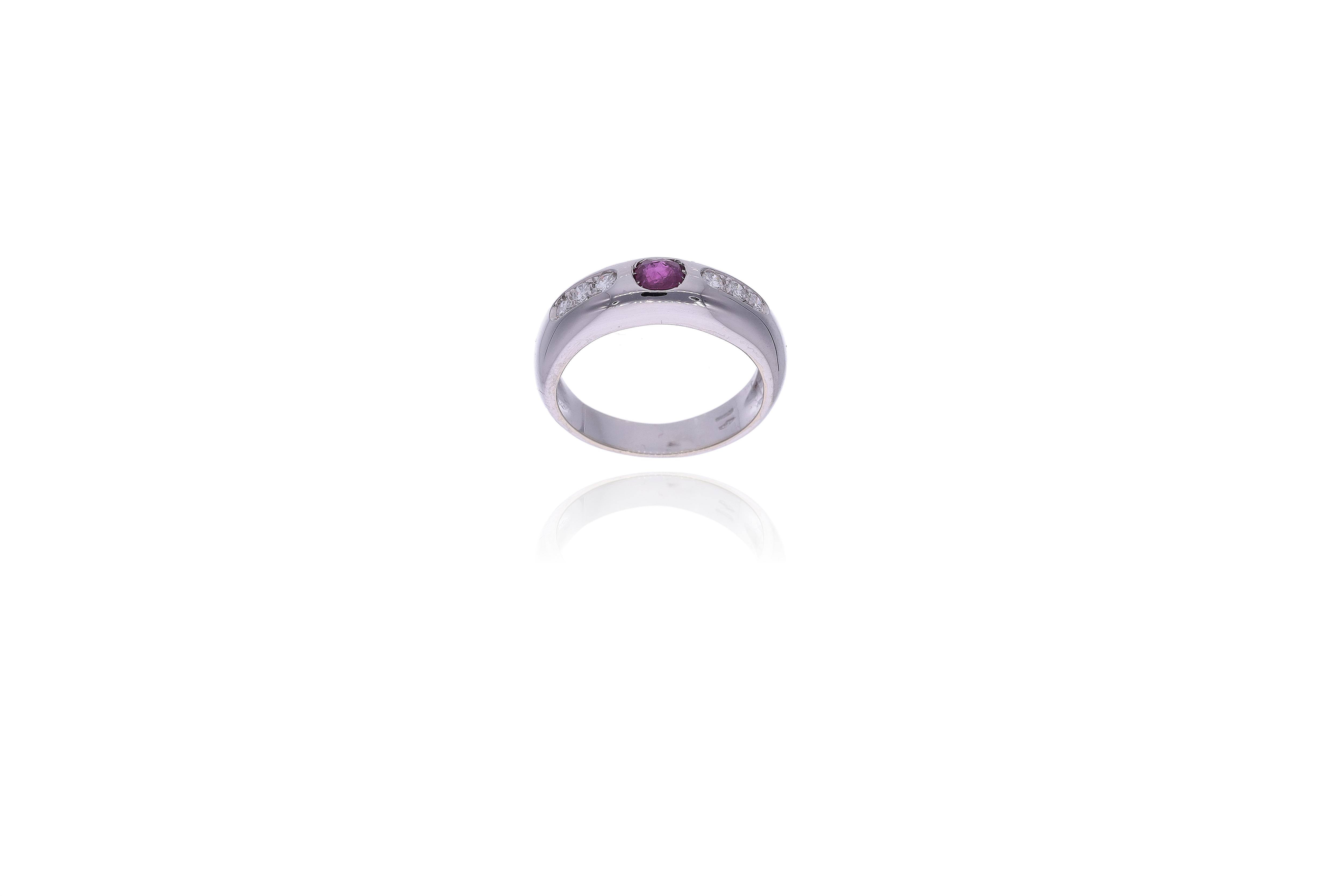 Anello con rubino e diamanti - Asta Preziosi
