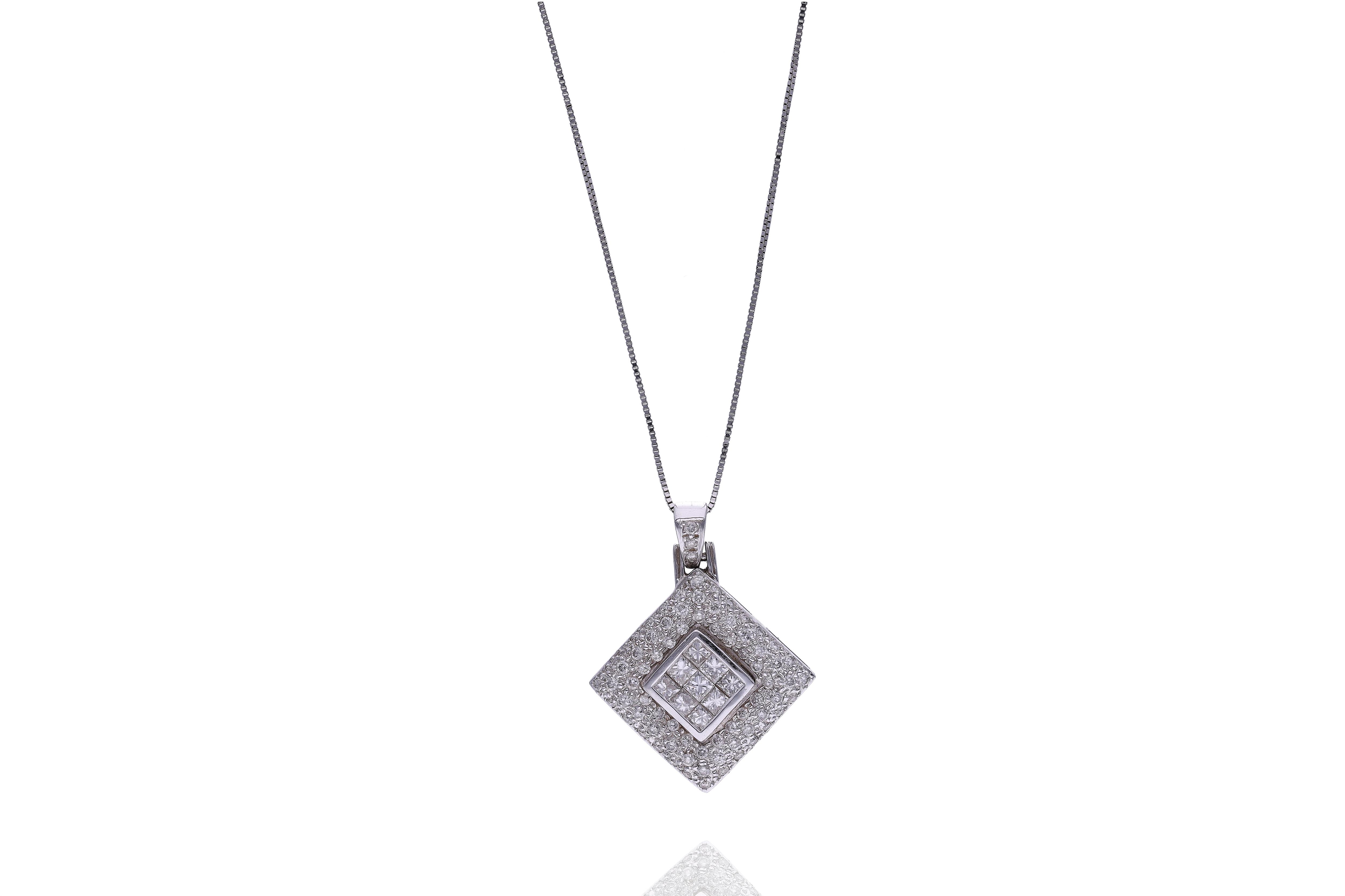 Collana con ciondolo con diamanti - Asta Preziosi