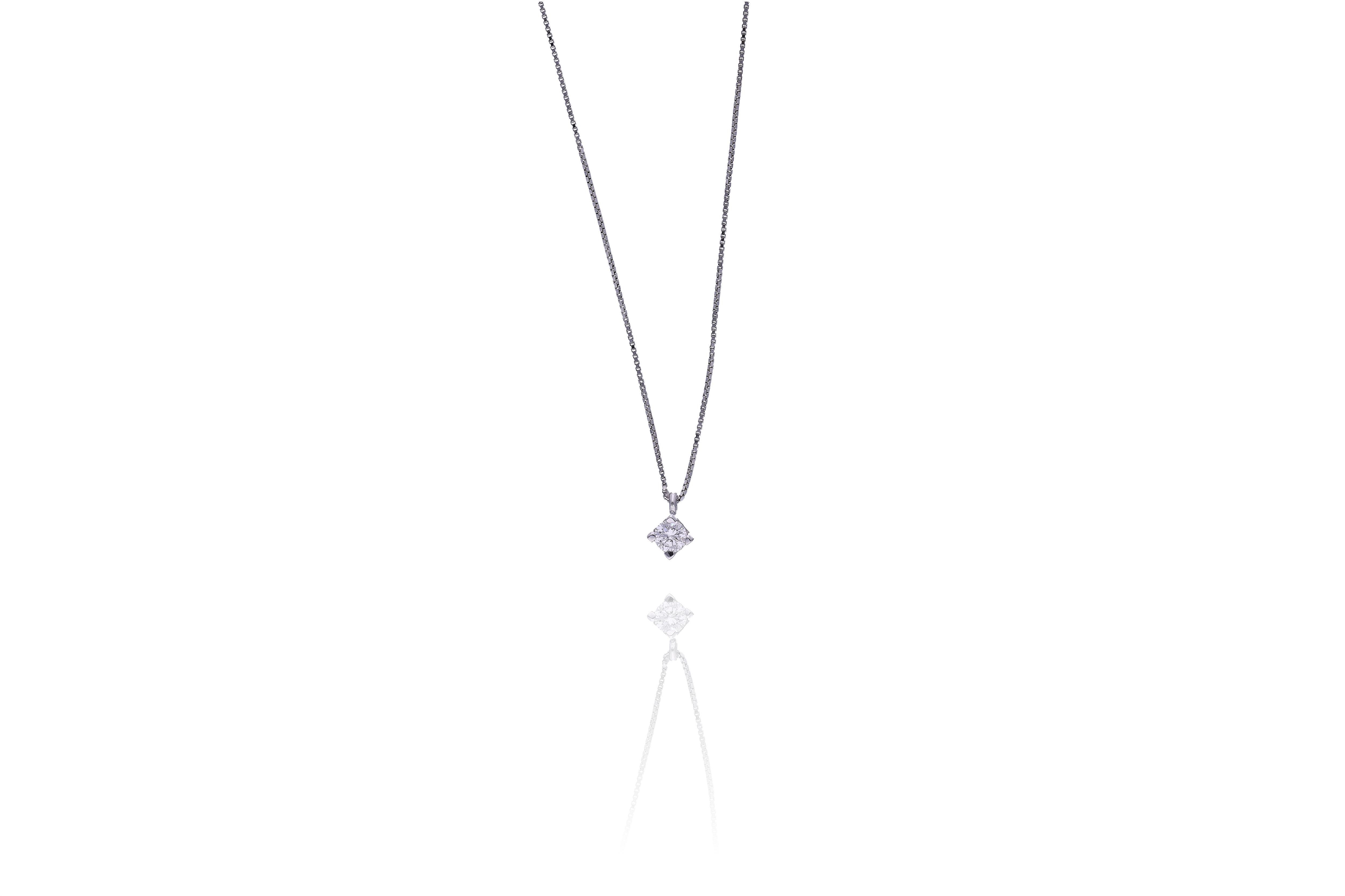 Collana con diamante - Asta Preziosi