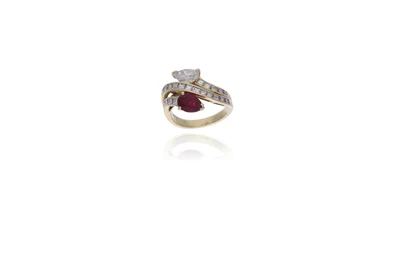 Anello con diamanti e rubino - Asta Preziosi Anello con diamanti e rubino - Asta Preziosi