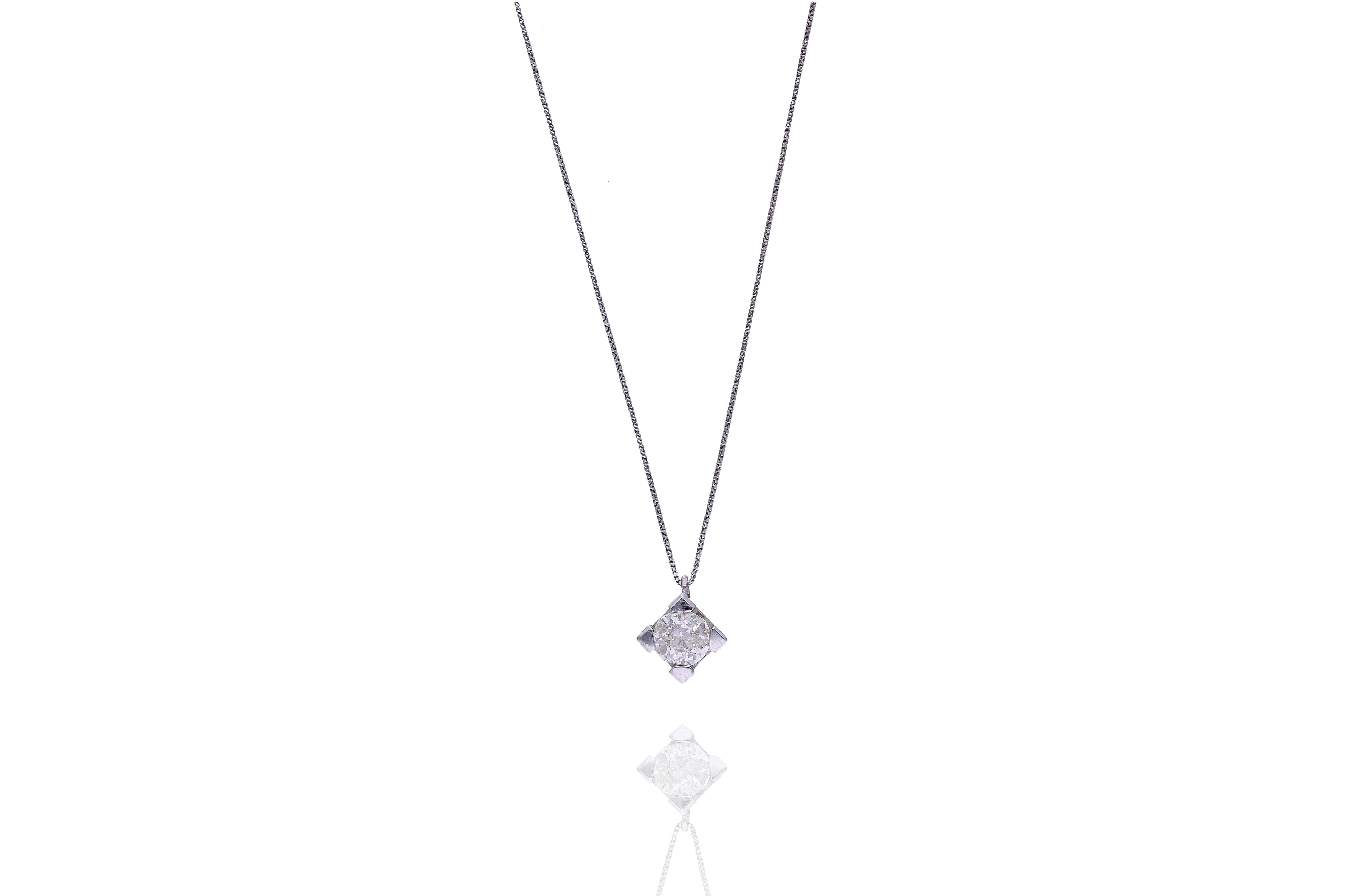Collana con diamante - Asta Preziosi