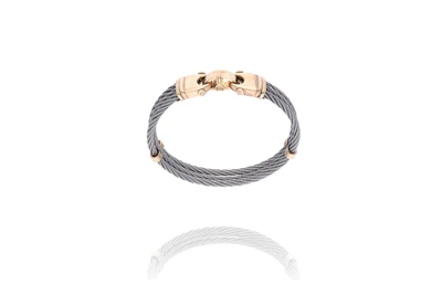 Bracciale in acciaio e oro - Asta Preziosi