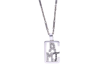 Collana con ciondolo con diamanti, diamanti neri e pietre - Asta Preziosi Collana con ciondolo con diamanti, diamanti neri e pietre - Asta Preziosi