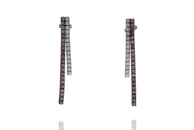 Orecchini con diamanti e diamanti brown - Asta Preziosi