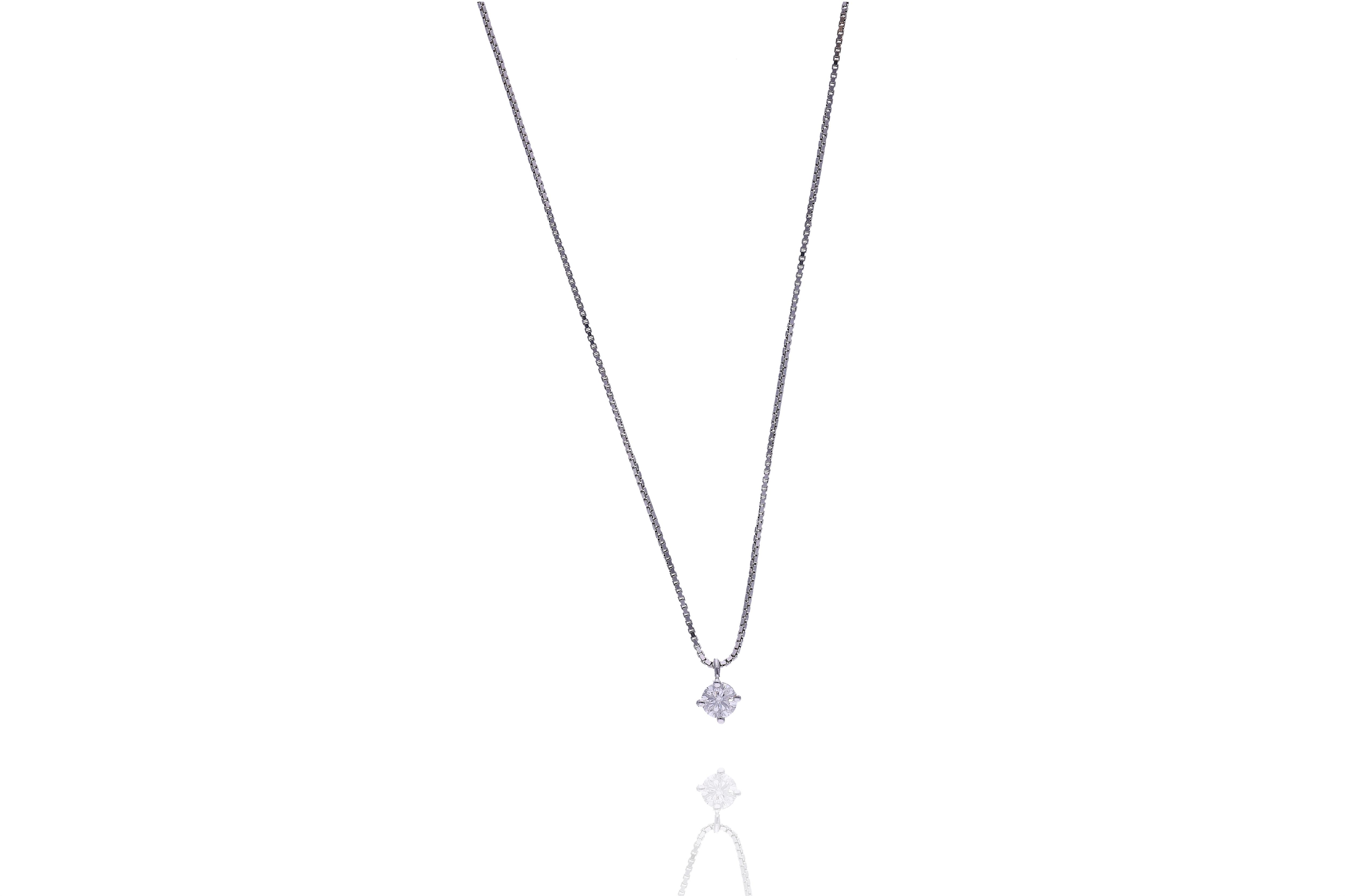 Collana con diamante - Asta Preziosi