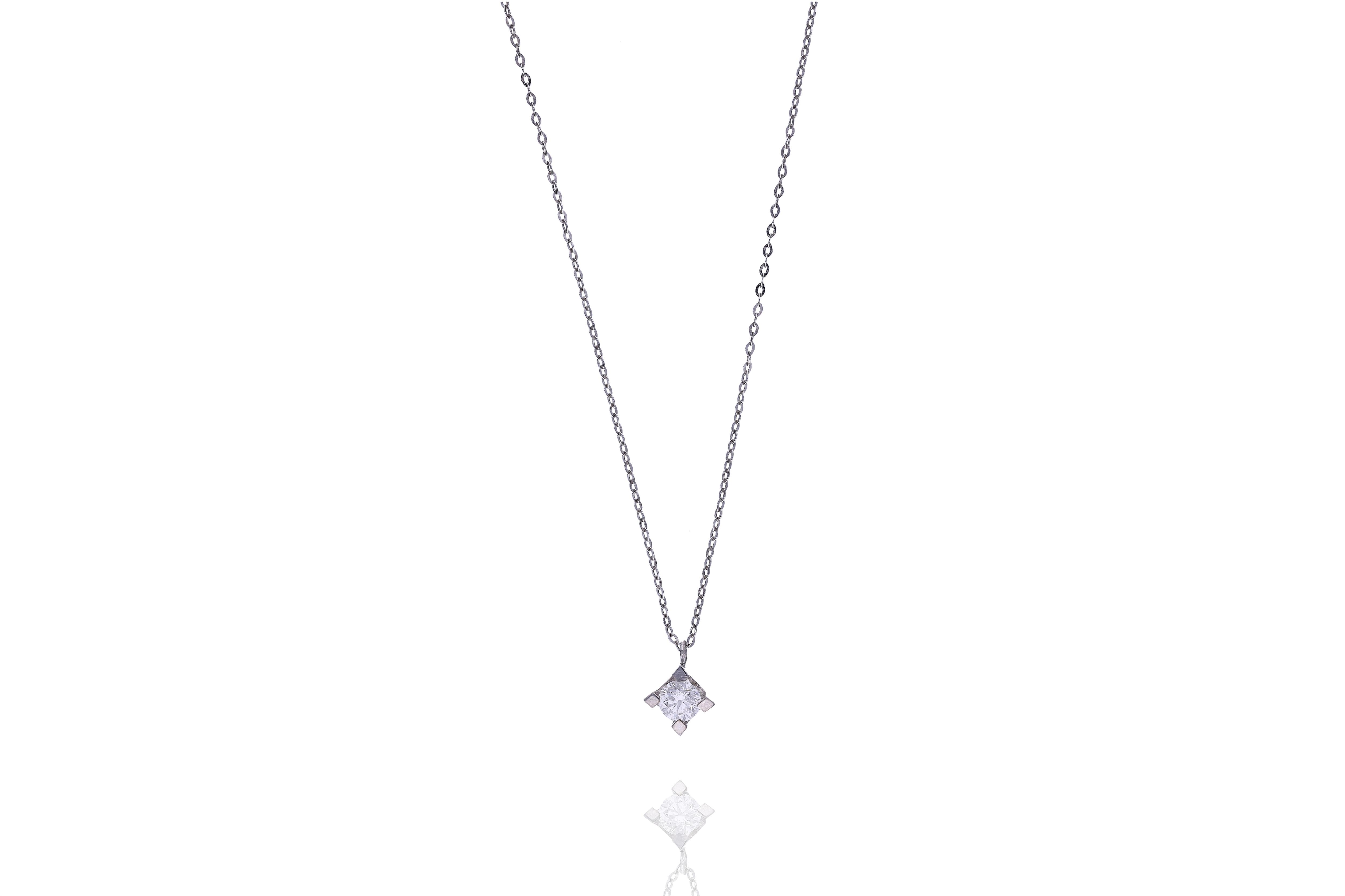 Collana con diamante - Asta Preziosi