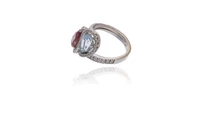 Leo Pizzo, anello con diamanti, topazio e tormalina - Asta Preziosi Leo Pizzo, anello con diamanti, topazio e tormalina - Asta Preziosi