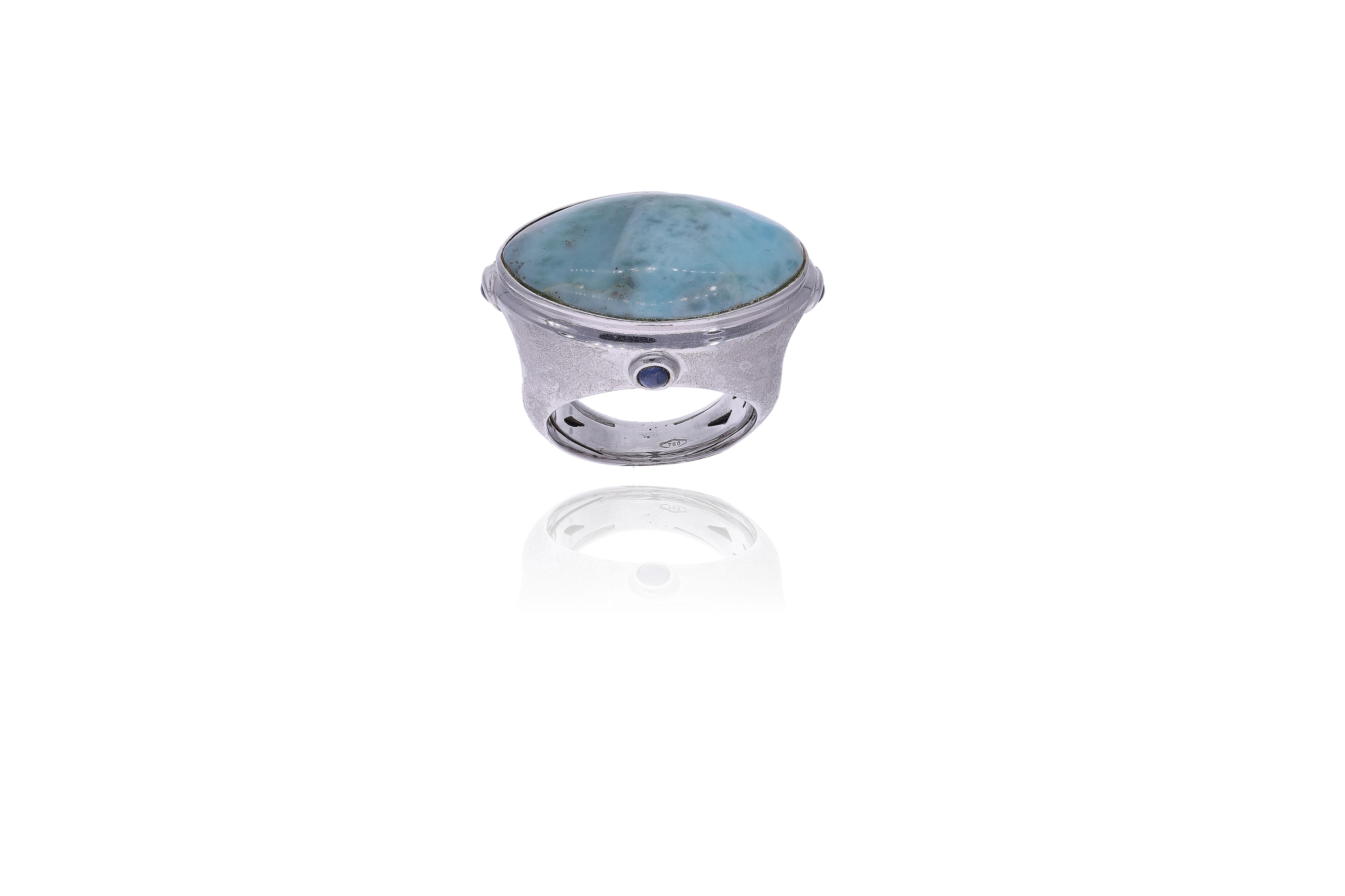 Anello con zaffiri e pietra - Asta Preziosi