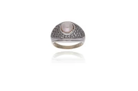 Collana con ciondolo e anello con pietre e perle coltivate - Asta Preziosi Collana con ciondolo e anello con pietre e perle coltivate - Asta Preziosi