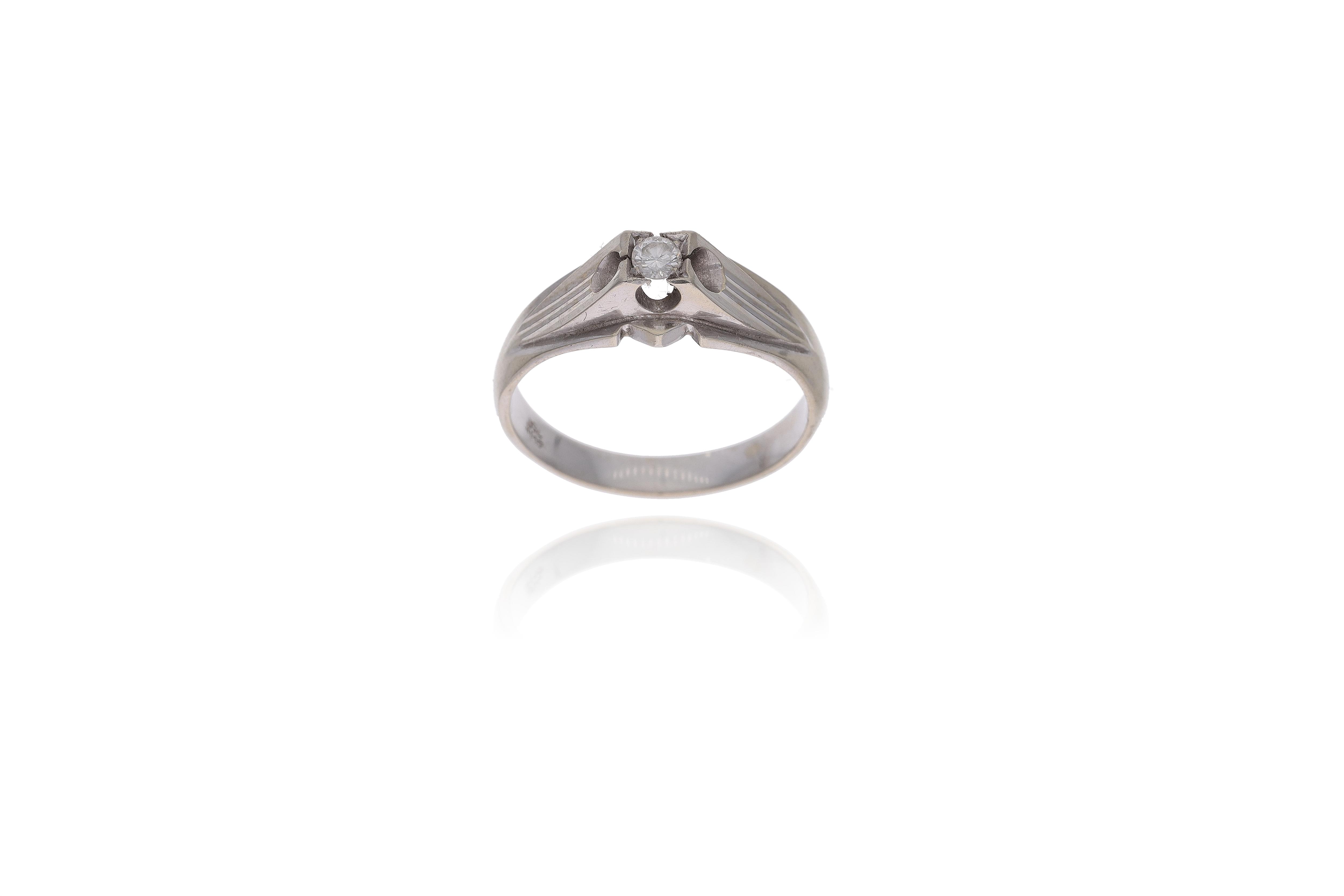 Anello con diamante - Asta Preziosi