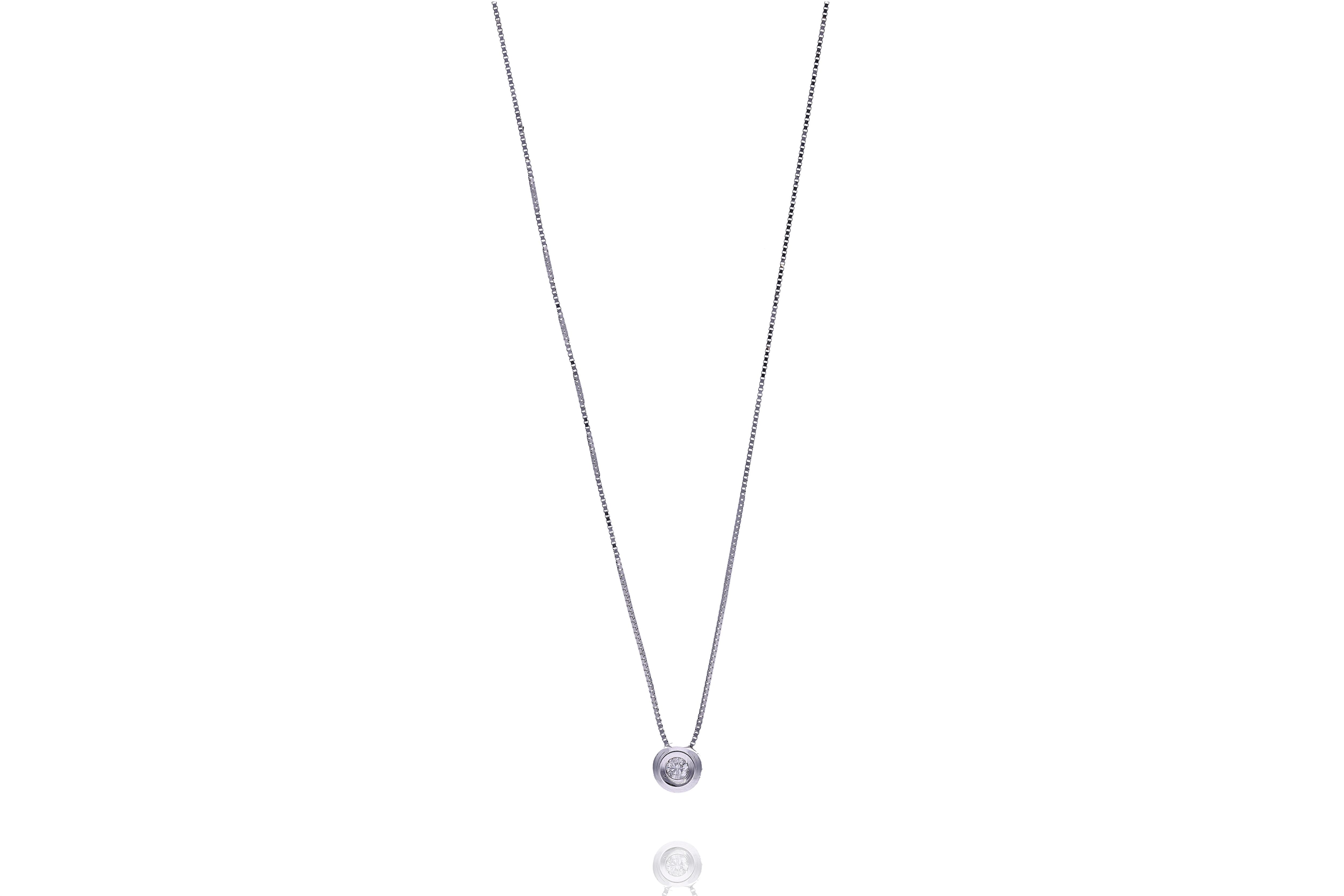 Collana con pendente con diamante - Asta Preziosi