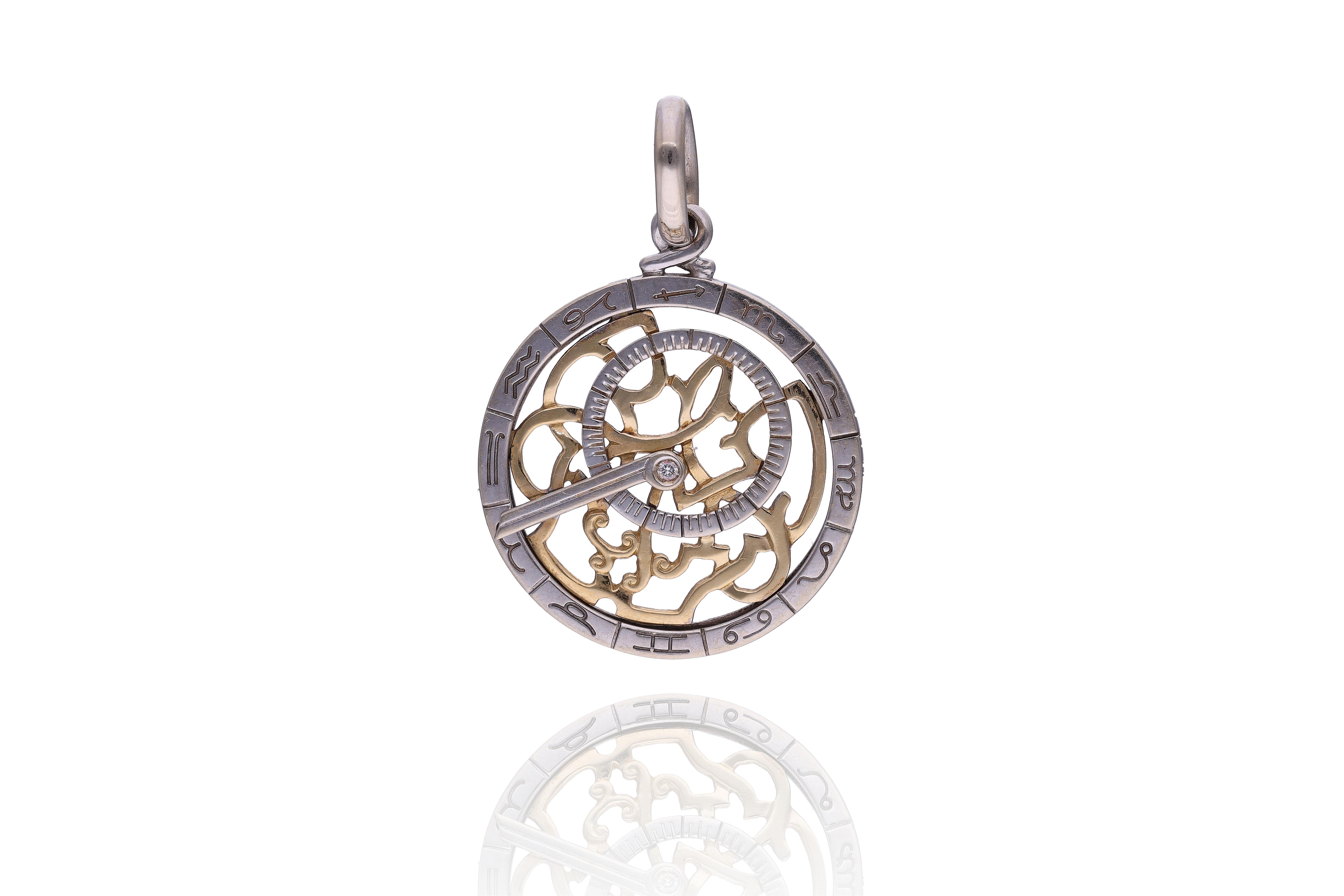 Giovepluvio ciondolo con diamante - Asta Preziosi