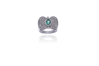 Anello con smeraldo e diamanti - Asta Preziosi Anello con smeraldo e diamanti - Asta Preziosi