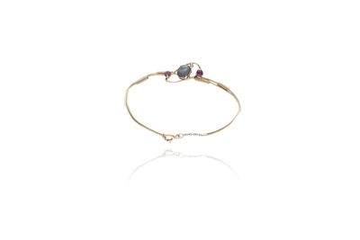Bracciale con zaffiro, rubini e diamante - Asta Preziosi Bracciale con zaffiro, rubini e diamante - Asta Preziosi
