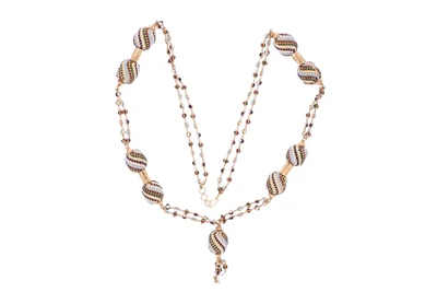 Collana con smalti e pietre - Asta Preziosi
