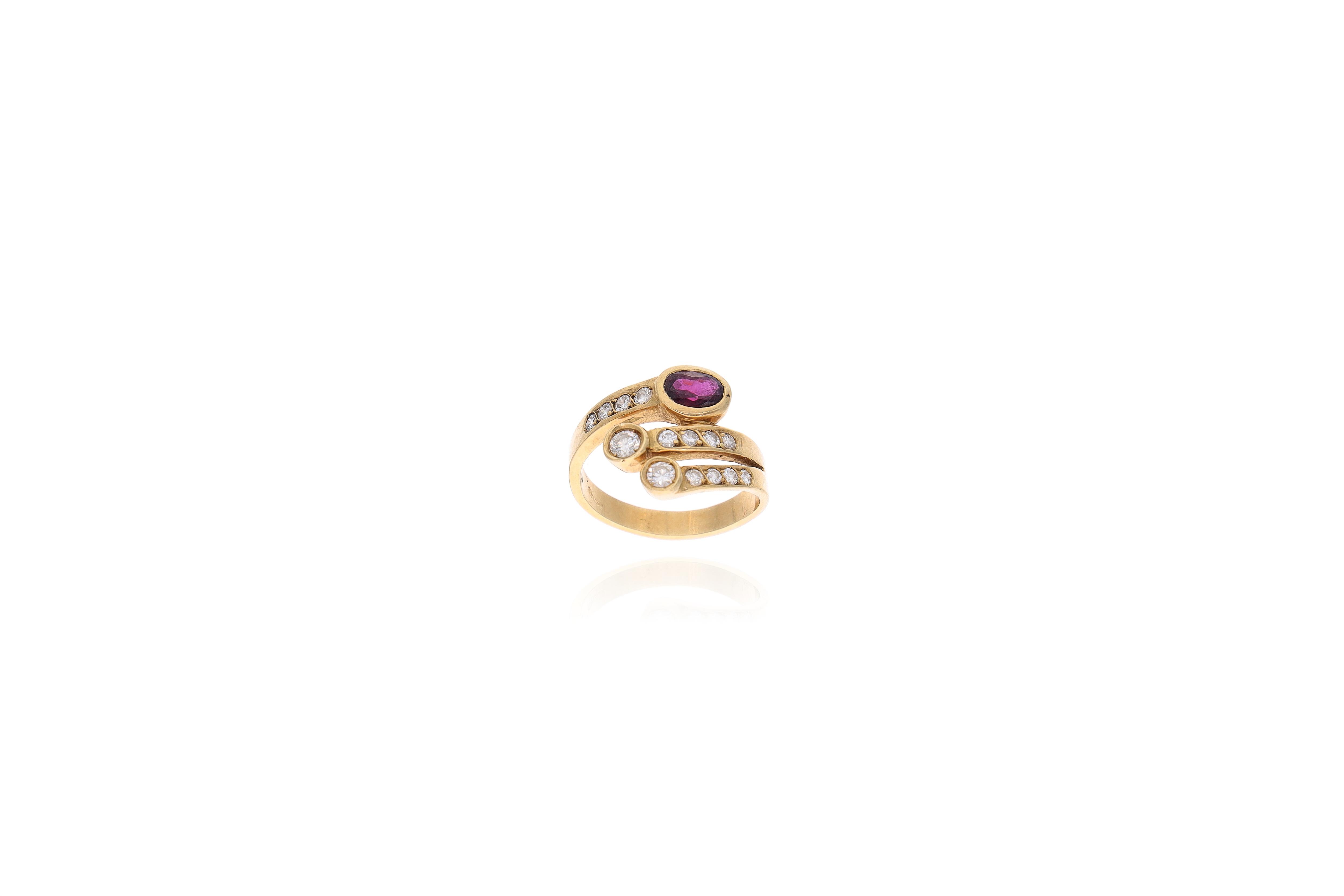 Anello con rubino e diamanti - Asta Preziosi