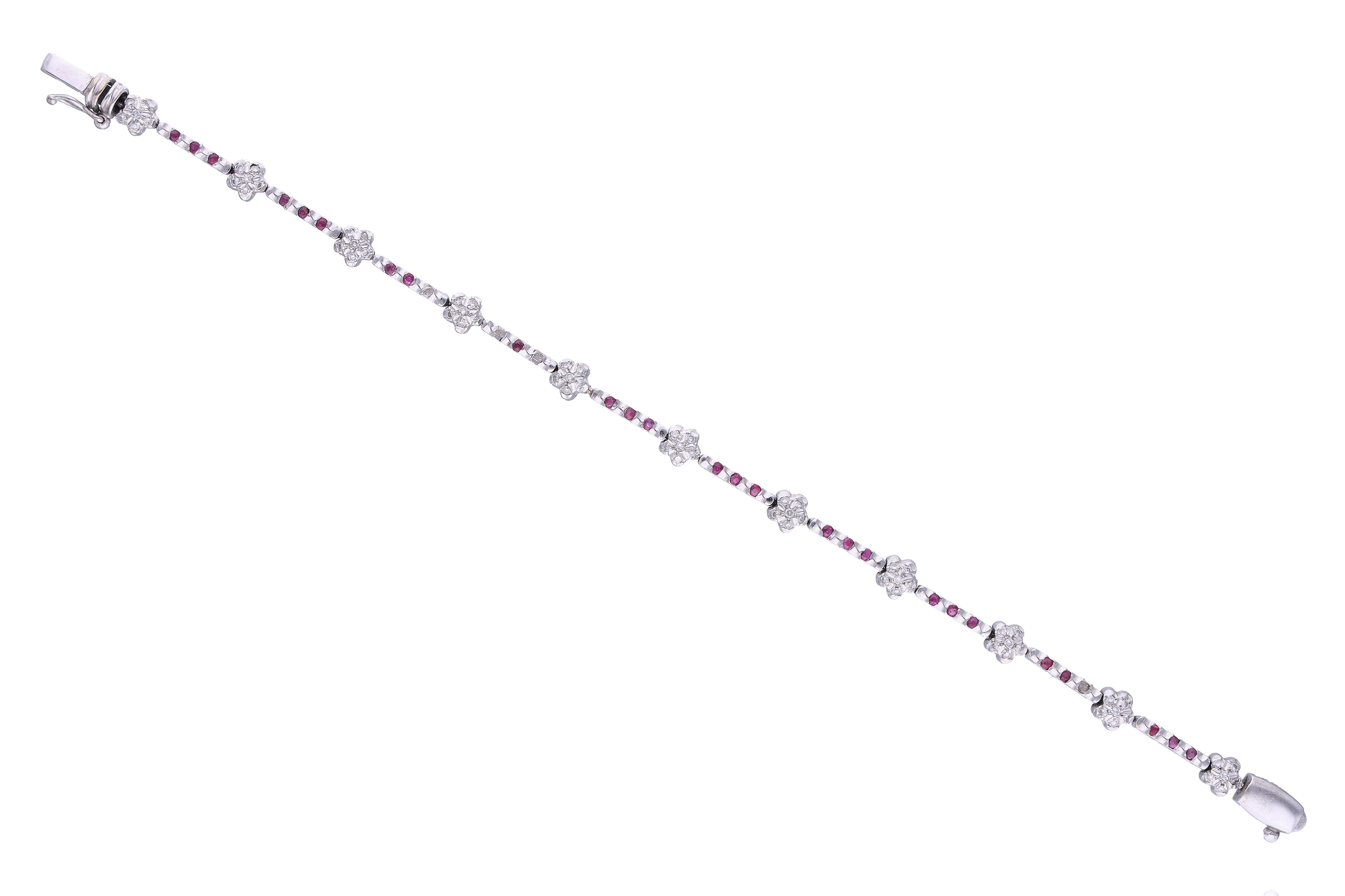 Bracciale con diamanti e rubini - Asta Preziosi