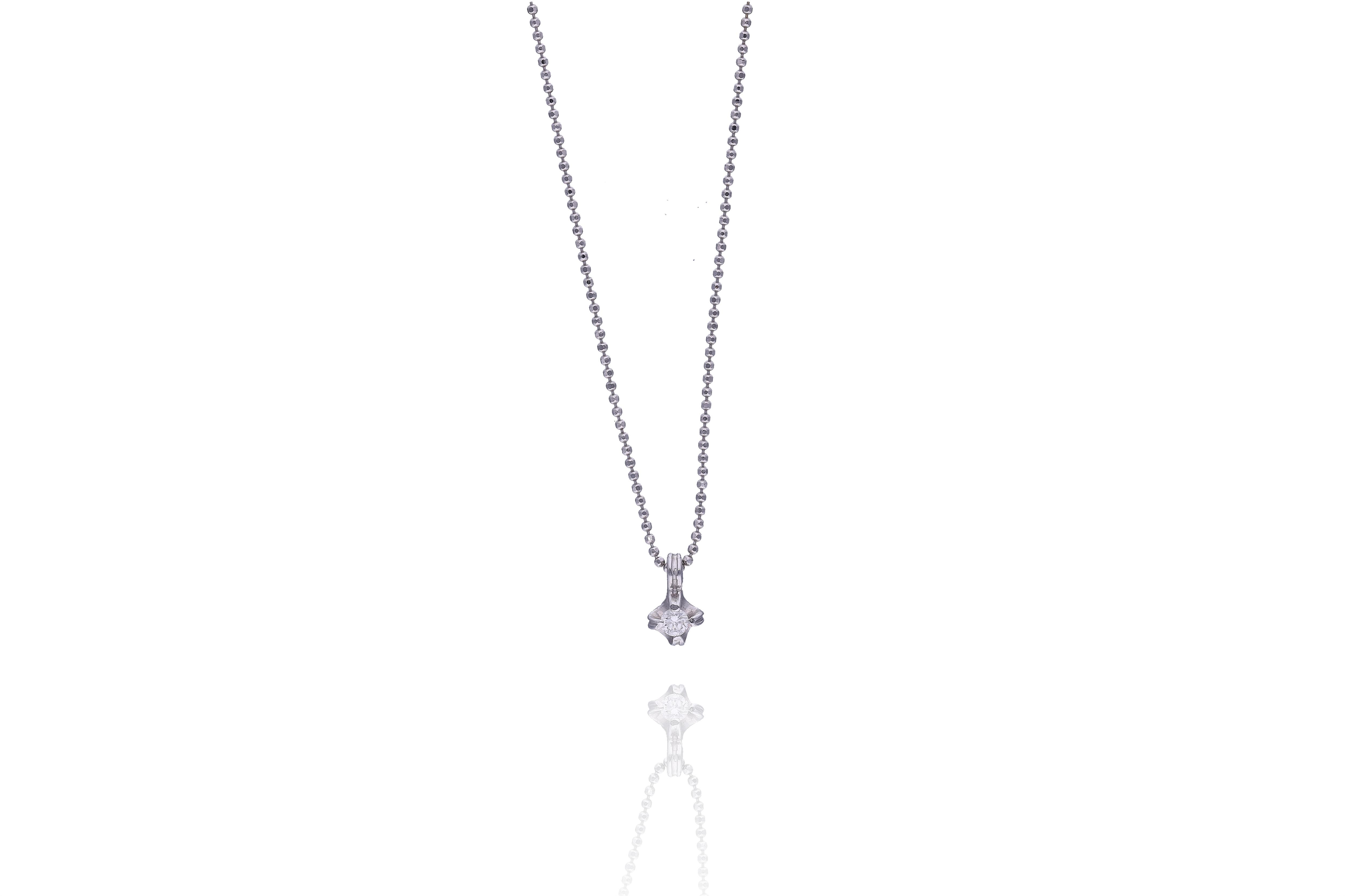 Collana con diamante - Asta Preziosi