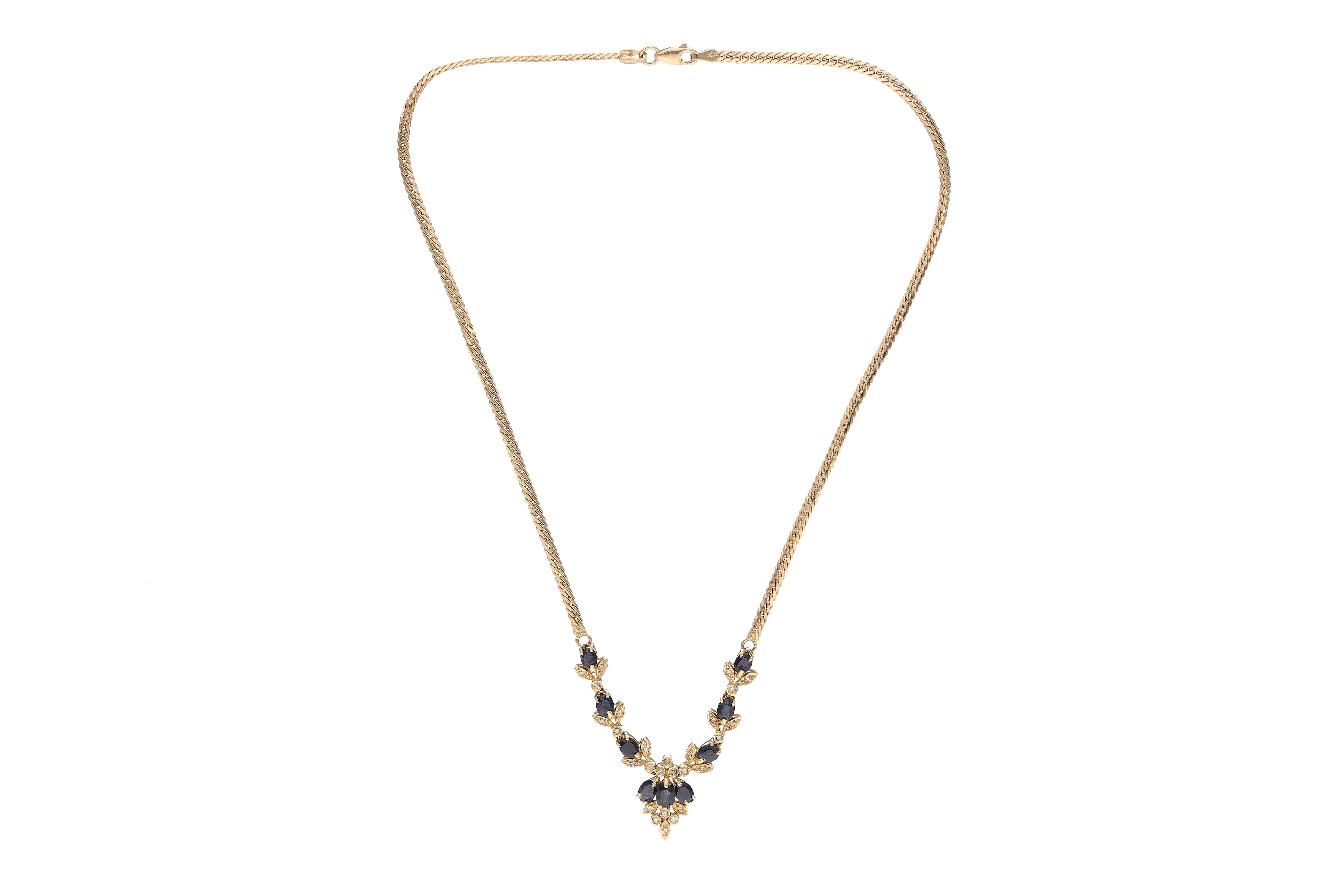 Collana con zaffiri e diamanti - Asta Preziosi