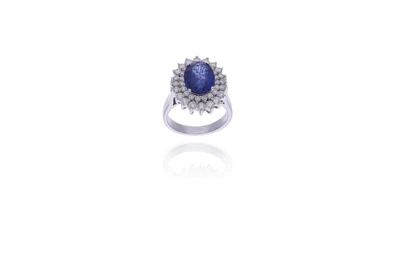 Anello con pietra e diamanti - Asta Preziosi Anello con pietra e diamanti - Asta Preziosi