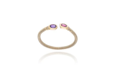 Bracciale con tormalina, ametista e diamanti - Asta Preziosi Bracciale con tormalina, ametista e diamanti - Asta Preziosi