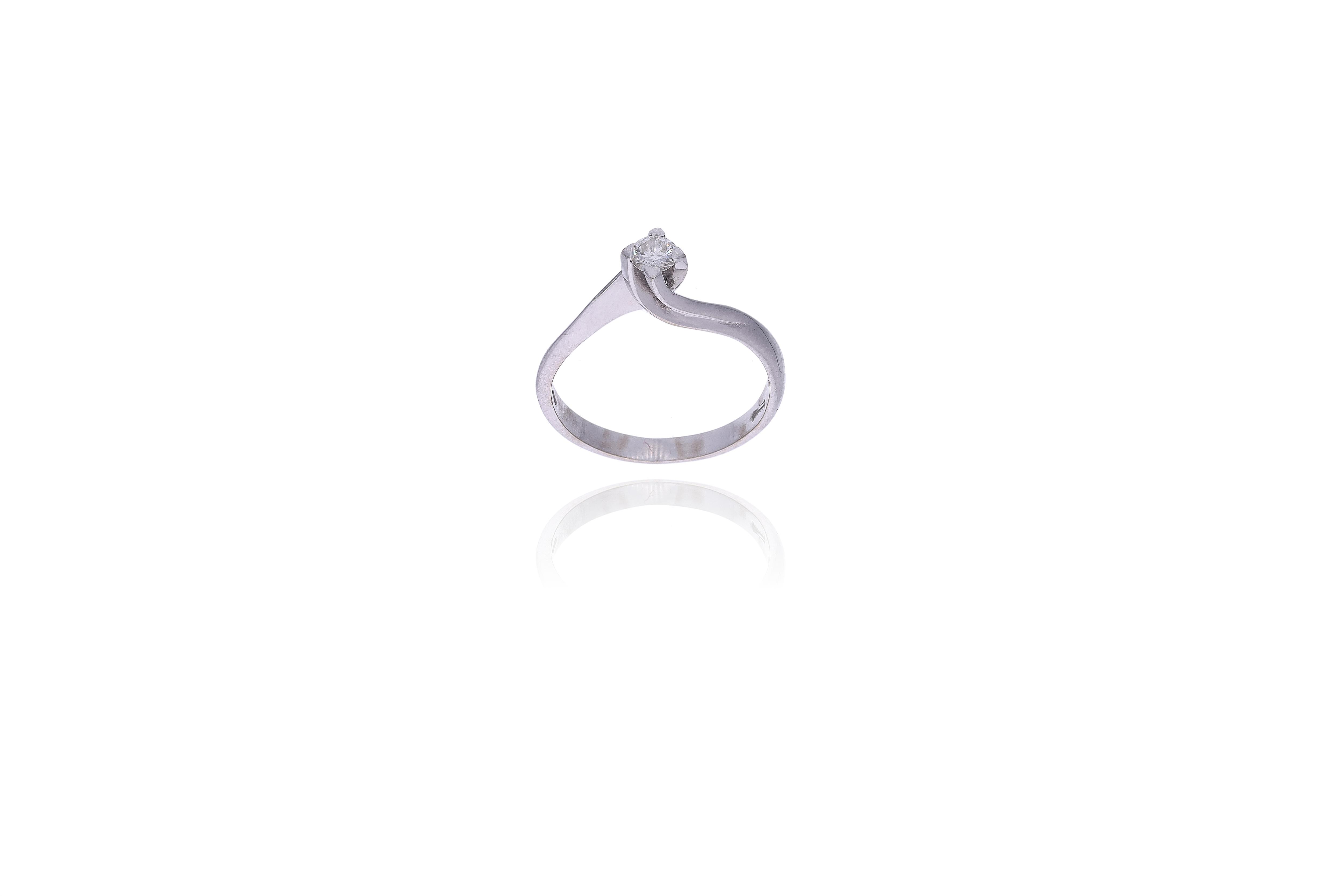 Anello con diamante - Asta Preziosi