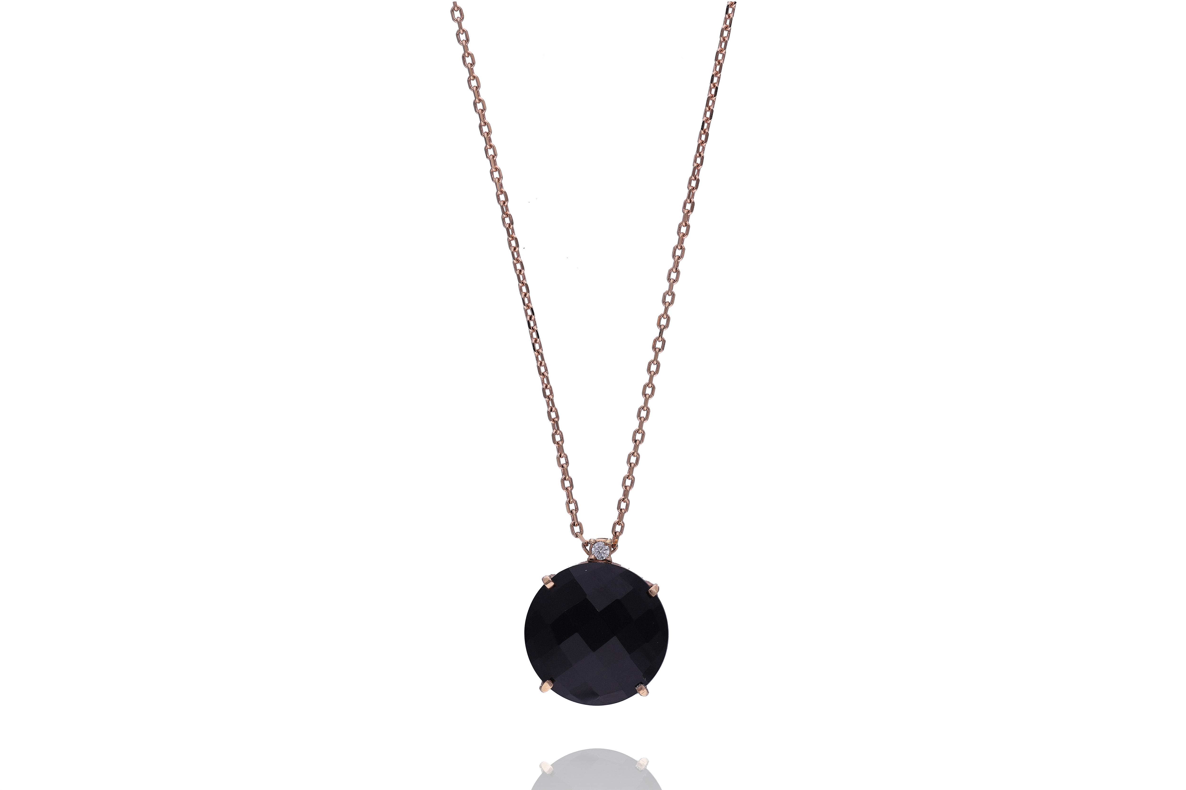 Collana con ciondolo con pietra e diamante - Asta Preziosi