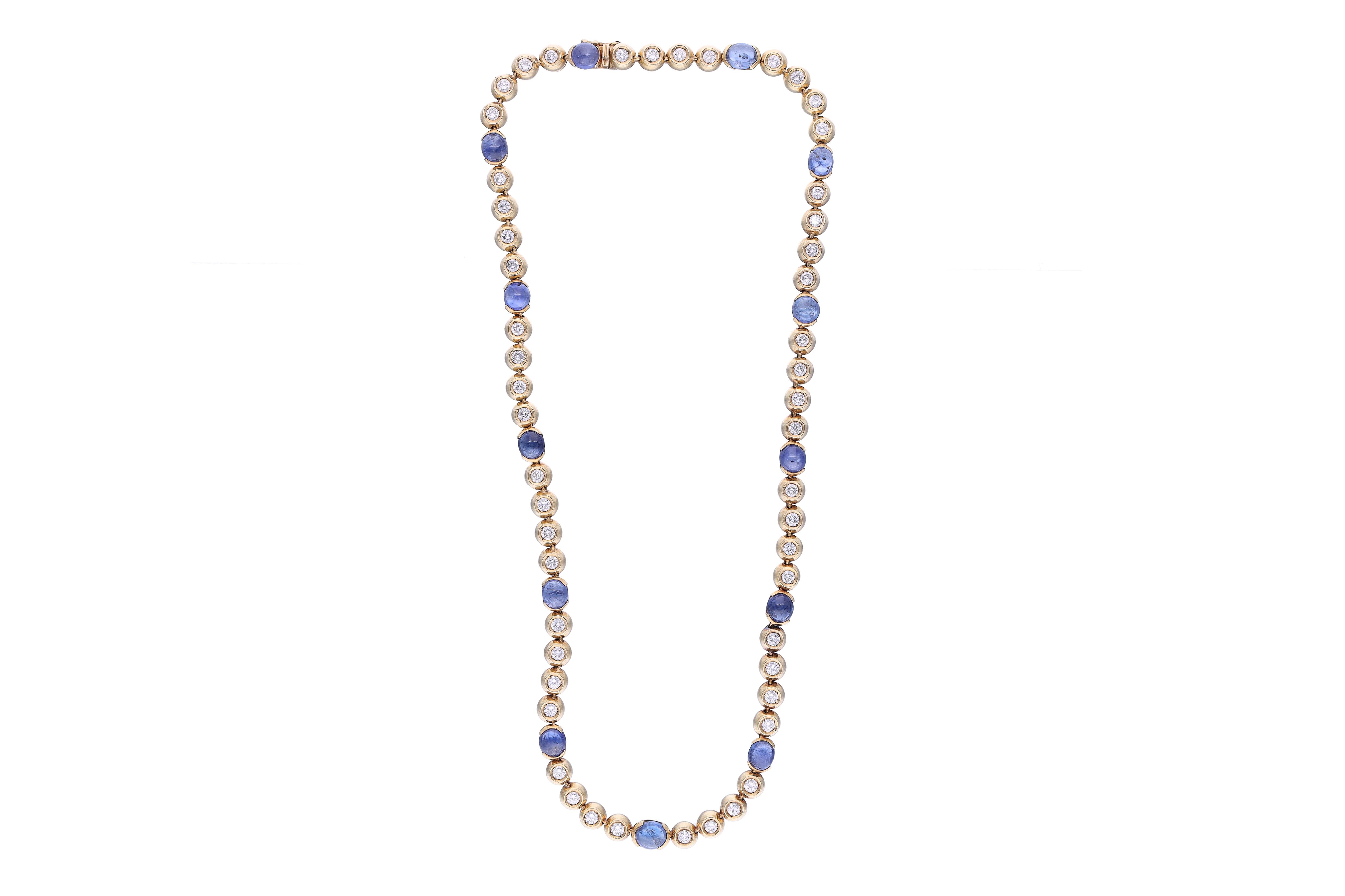 Collana con zaffiri e diamanti - Asta Preziosi