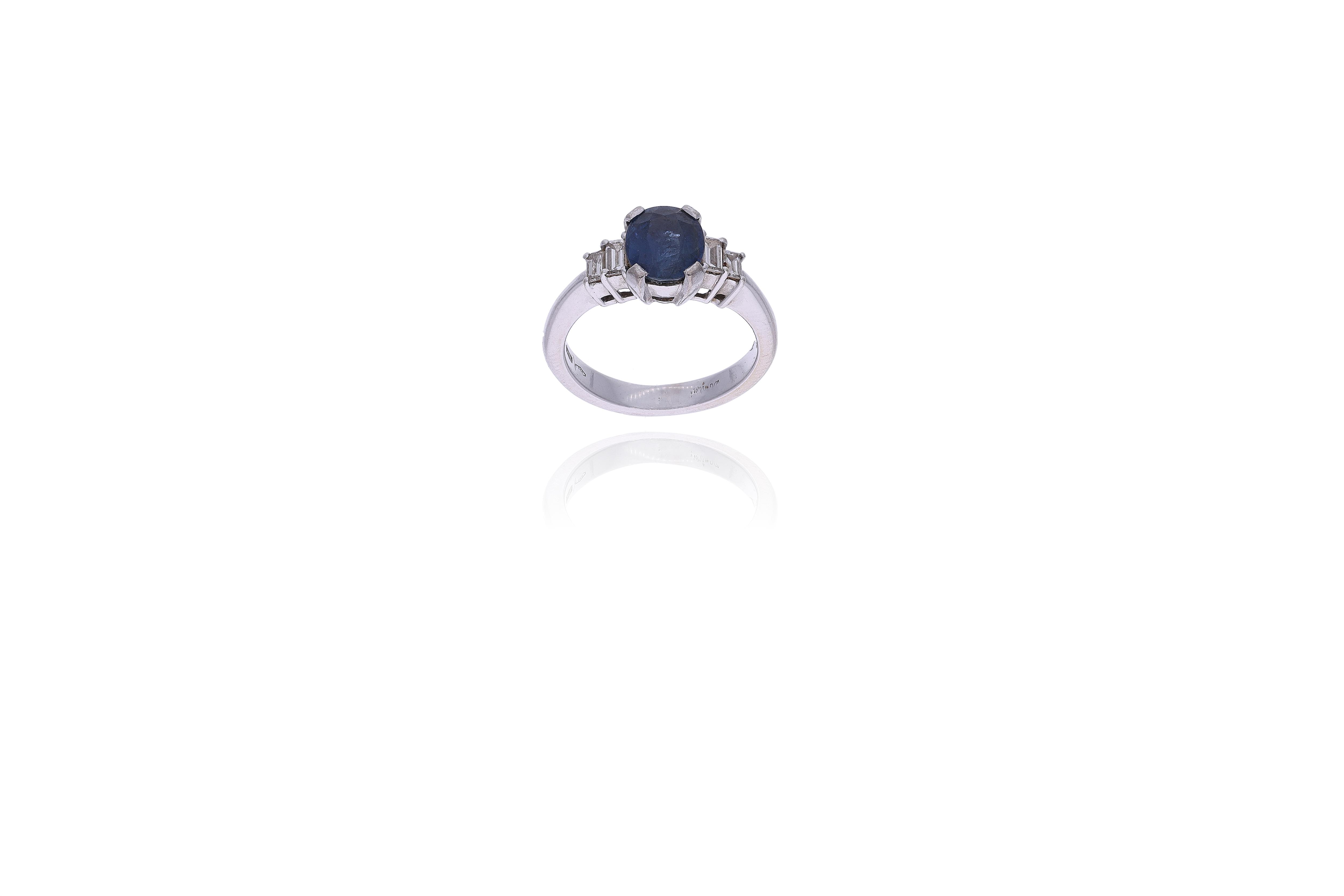 Damiani anello con zaffiro e diamanti - Asta Preziosi