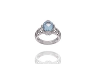 Anello con diamanti e acquamarina - Asta Preziosi Anello con diamanti e acquamarina - Asta Preziosi