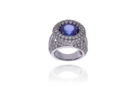 Anello con tanzanite e diamanti - Asta Preziosi Anello con tanzanite e diamanti - Asta Preziosi