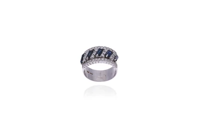 Anello con diamanti, zaffiri e pietre - Asta Preziosi Anello con diamanti, zaffiri e pietre - Asta Preziosi