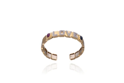 Bracciale con diamanti, zaffiro e rubino - Asta Preziosi Bracciale con diamanti, zaffiro e rubino - Asta Preziosi