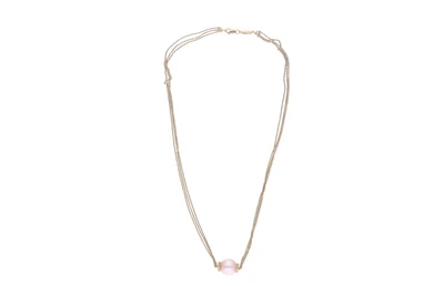 Collana con diamanti e perla coltivata - Asta Preziosi Collana con diamanti e perla coltivata - Asta Preziosi