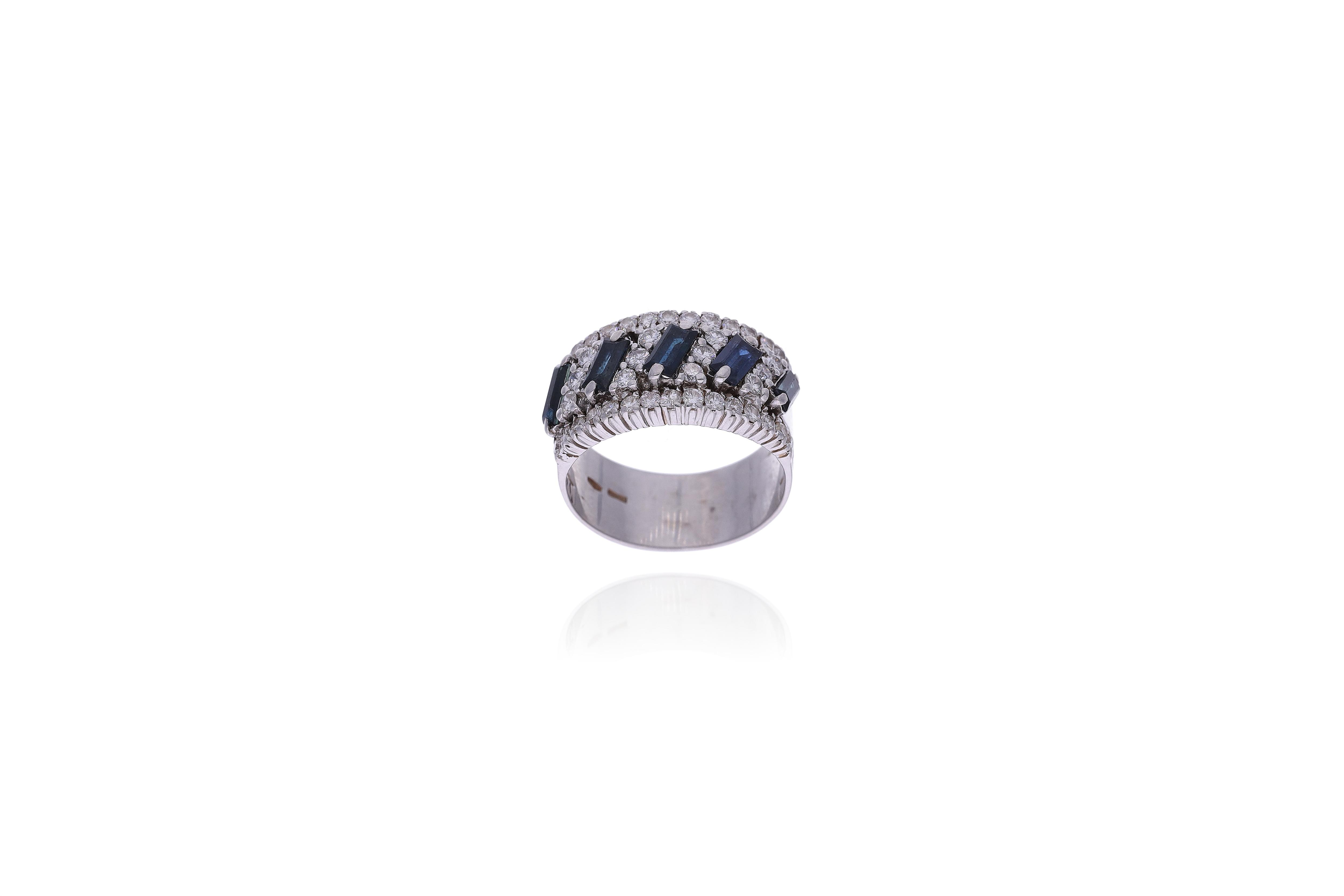 Anello con diamanti, zaffiri e pietre - Asta Preziosi