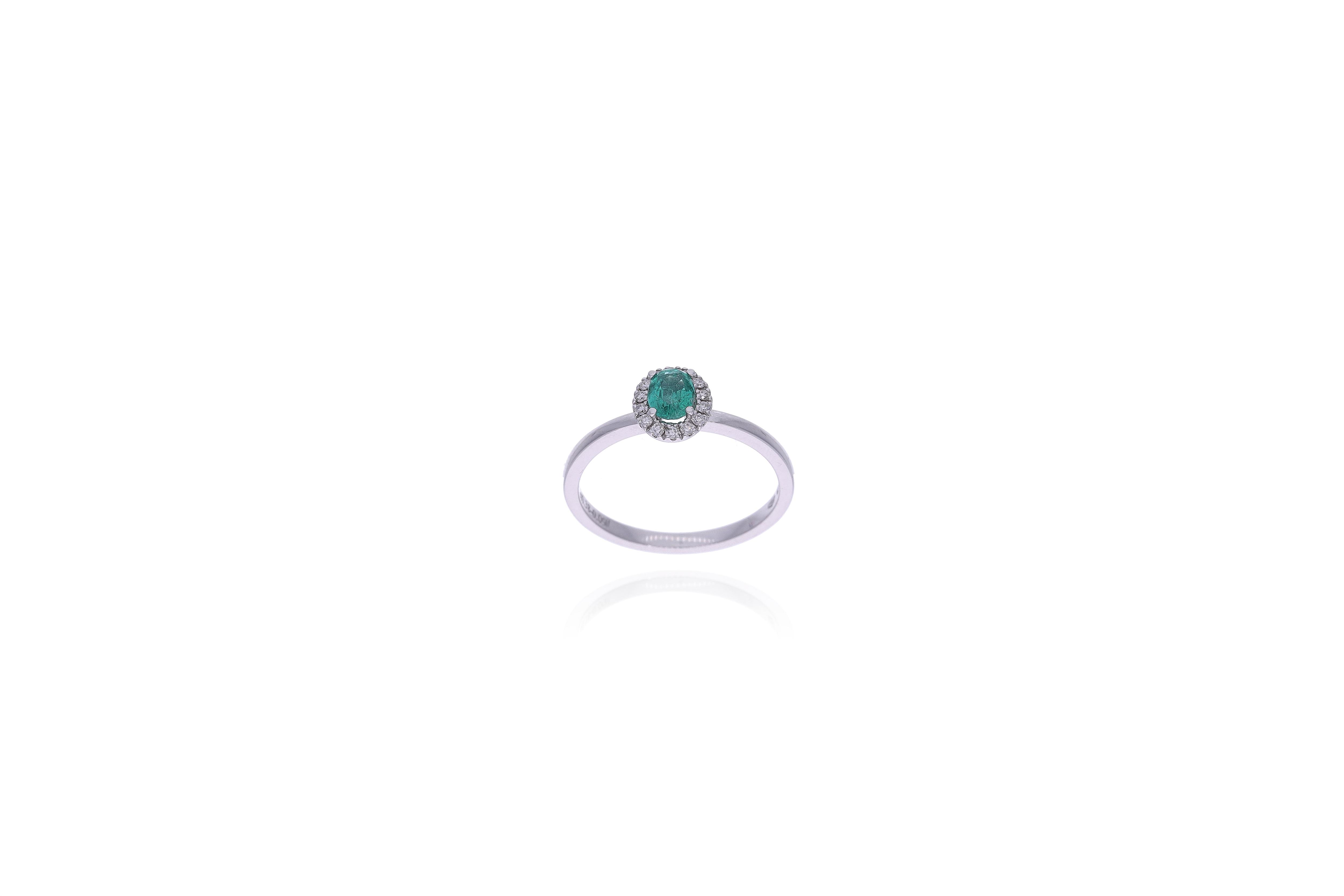 Anello con smeraldo e diamanti - Asta Preziosi