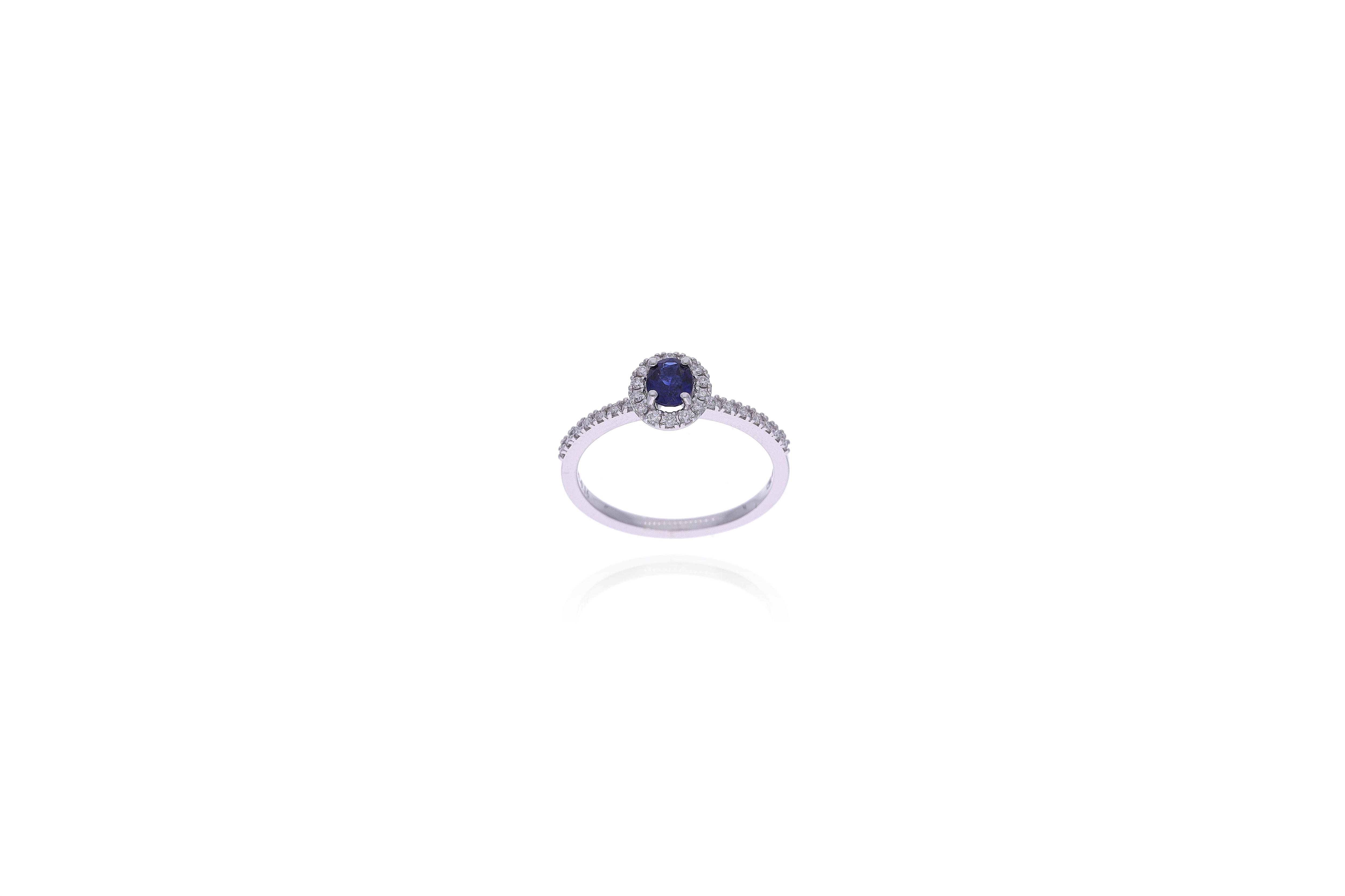 Anello con zaffiro e diamanti - Asta Preziosi