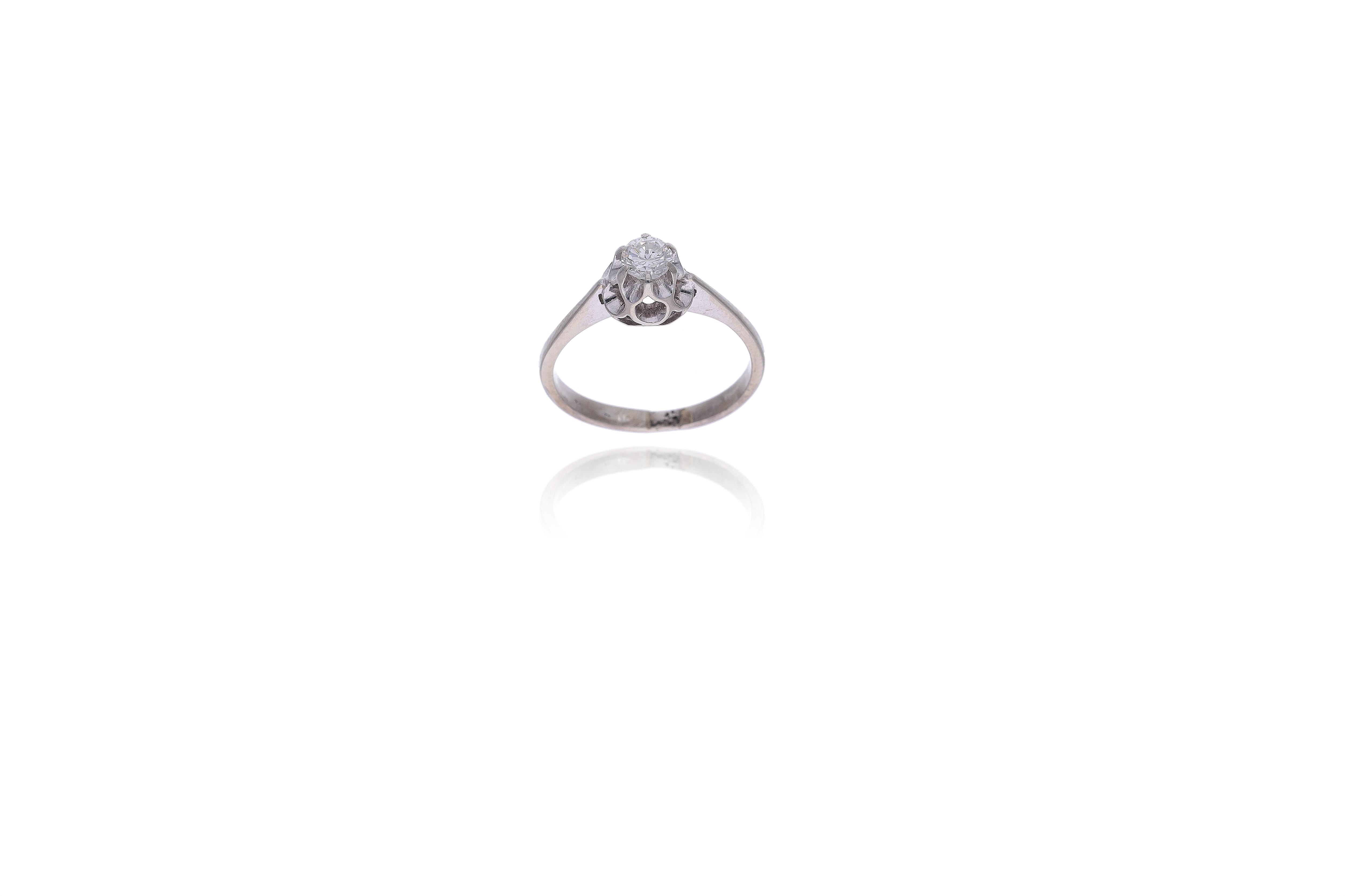 Anello con diamante - Asta Preziosi