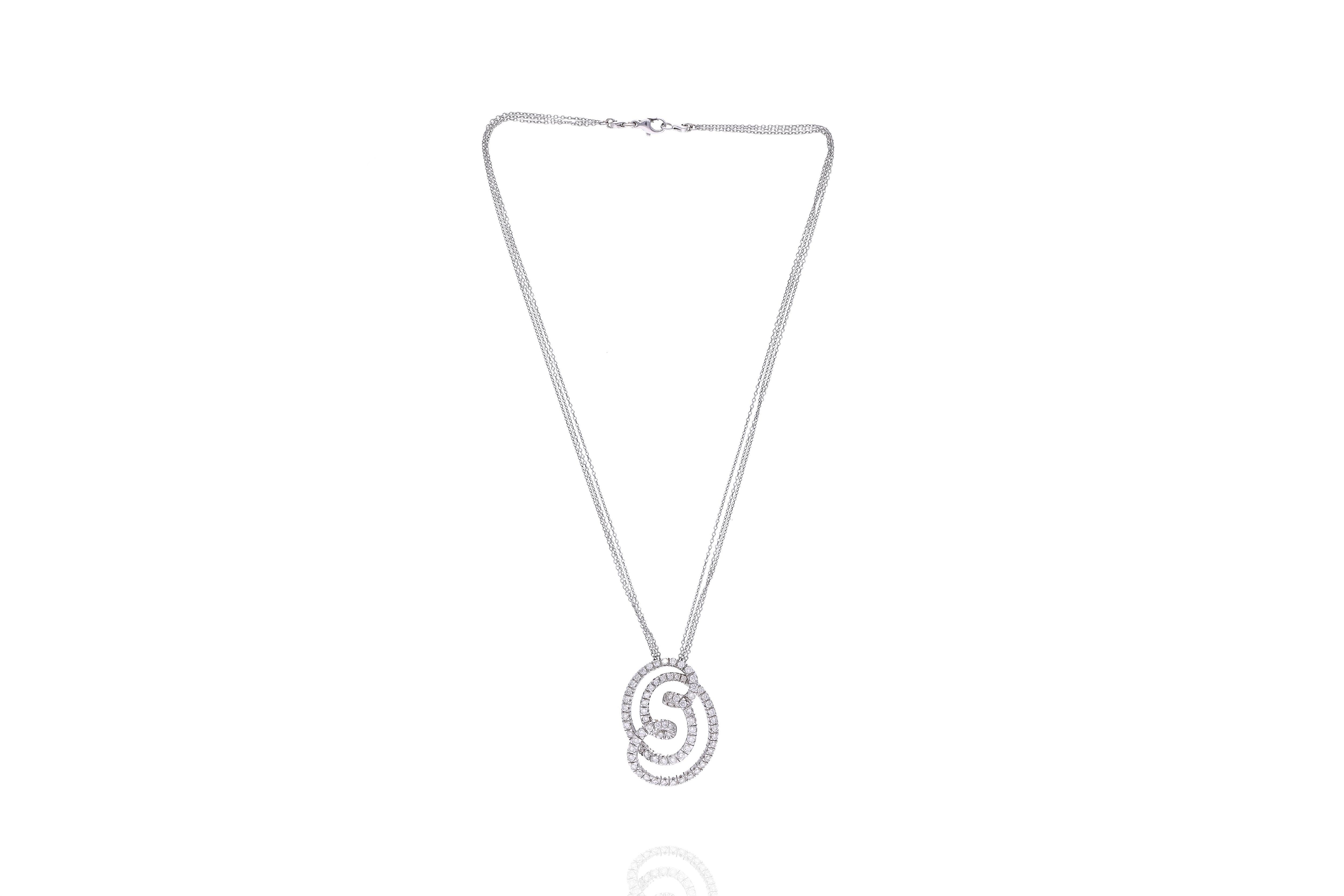 Collana con pendente con diamanti - Asta Preziosi