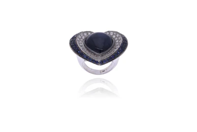 Anello con zaffiri e diamanti - Asta Preziosi Anello con zaffiri e diamanti - Asta Preziosi