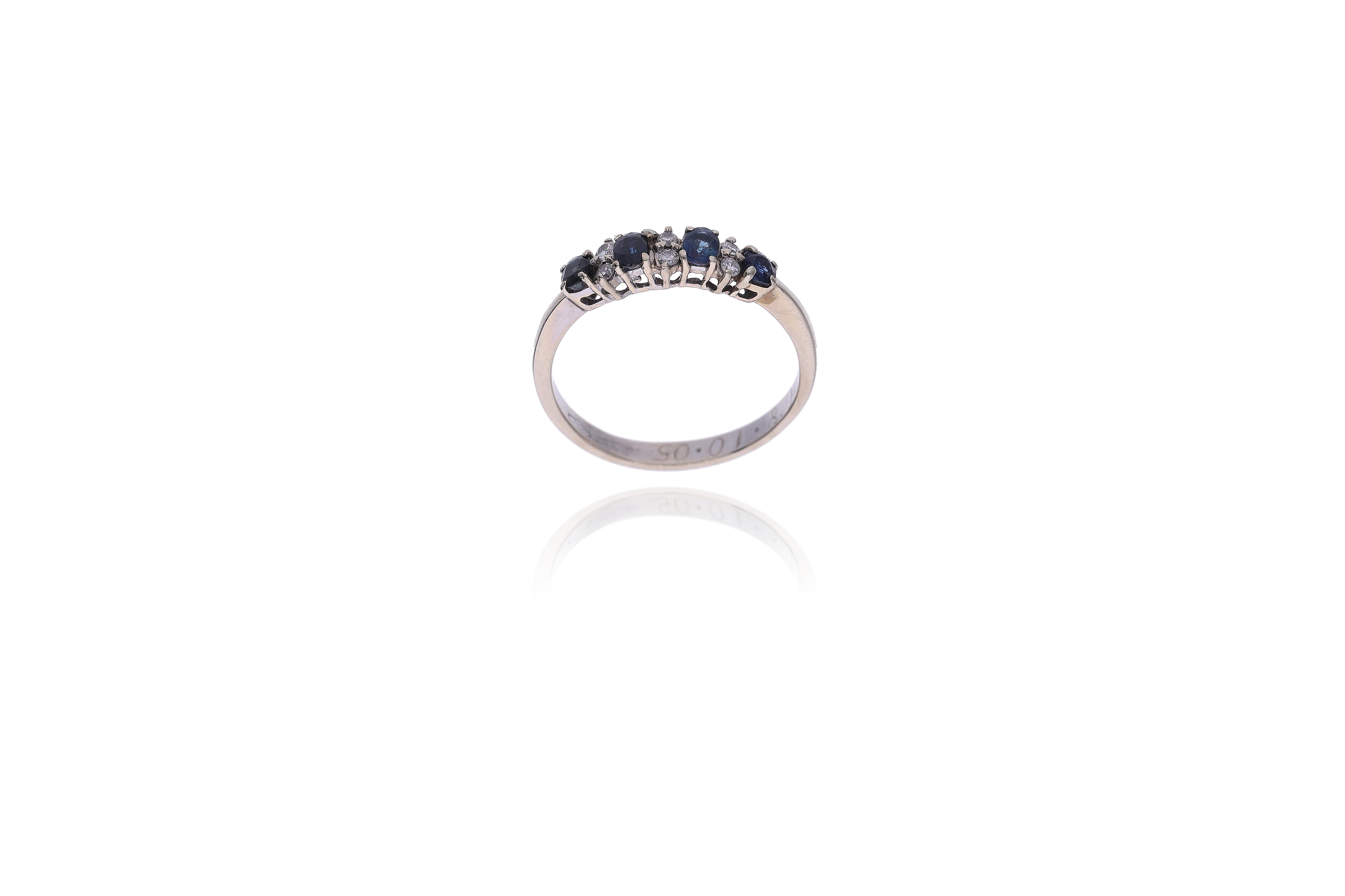 Anello con zaffiri e diamanti - Asta Preziosi