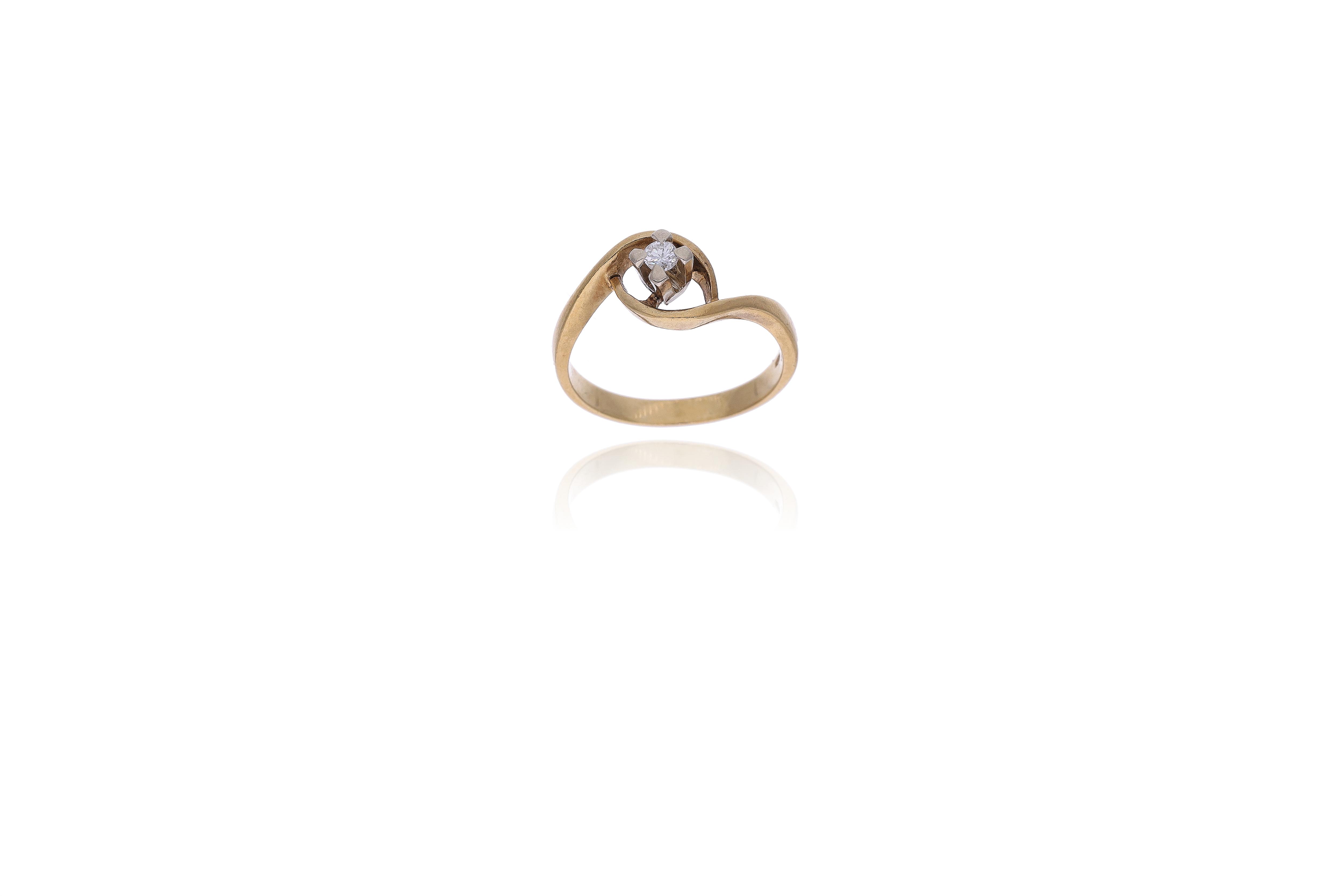 Anello con diamante - Asta Preziosi