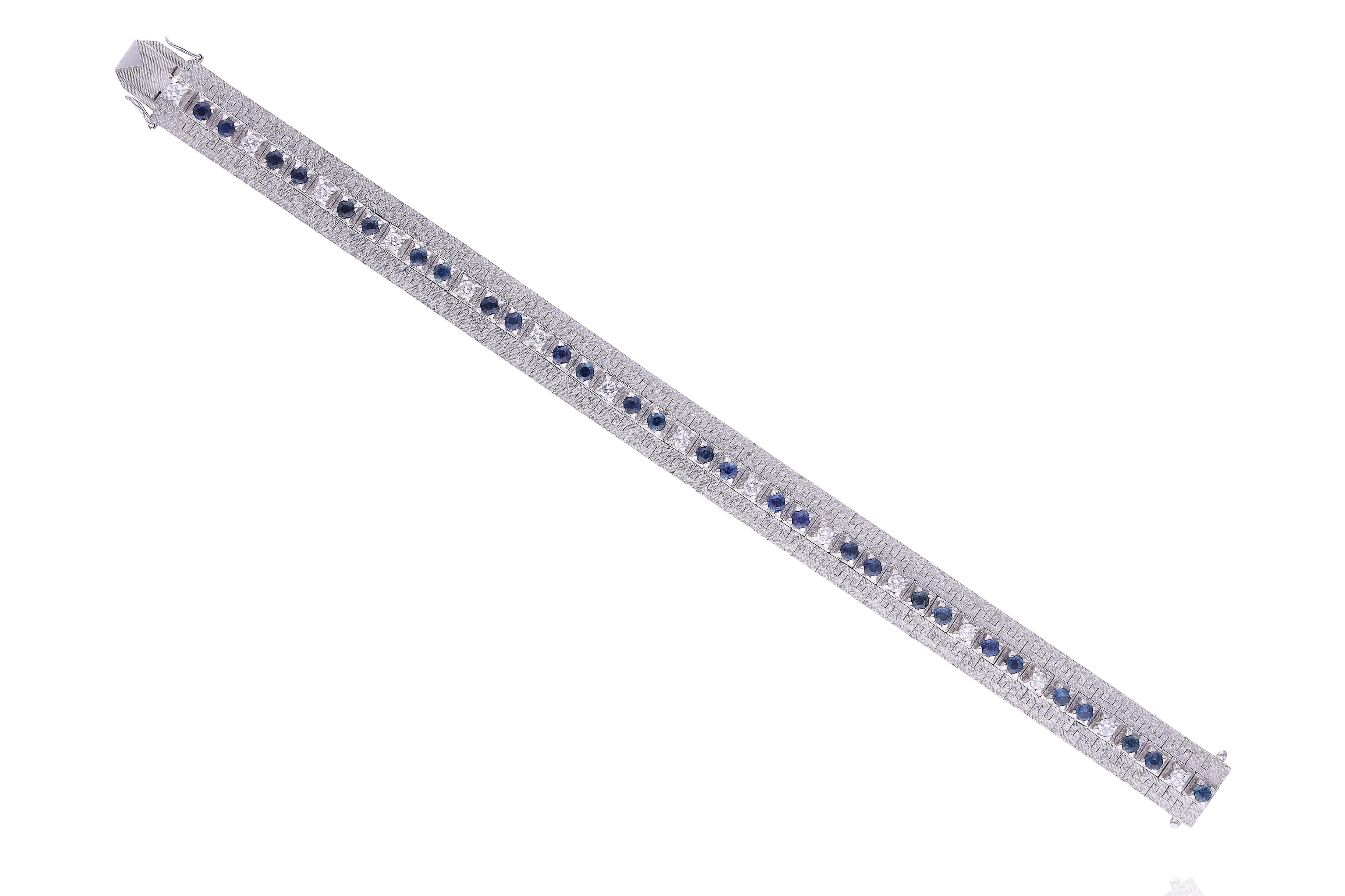Bracciale con diamanti, zaffiri e pietre - Asta Preziosi