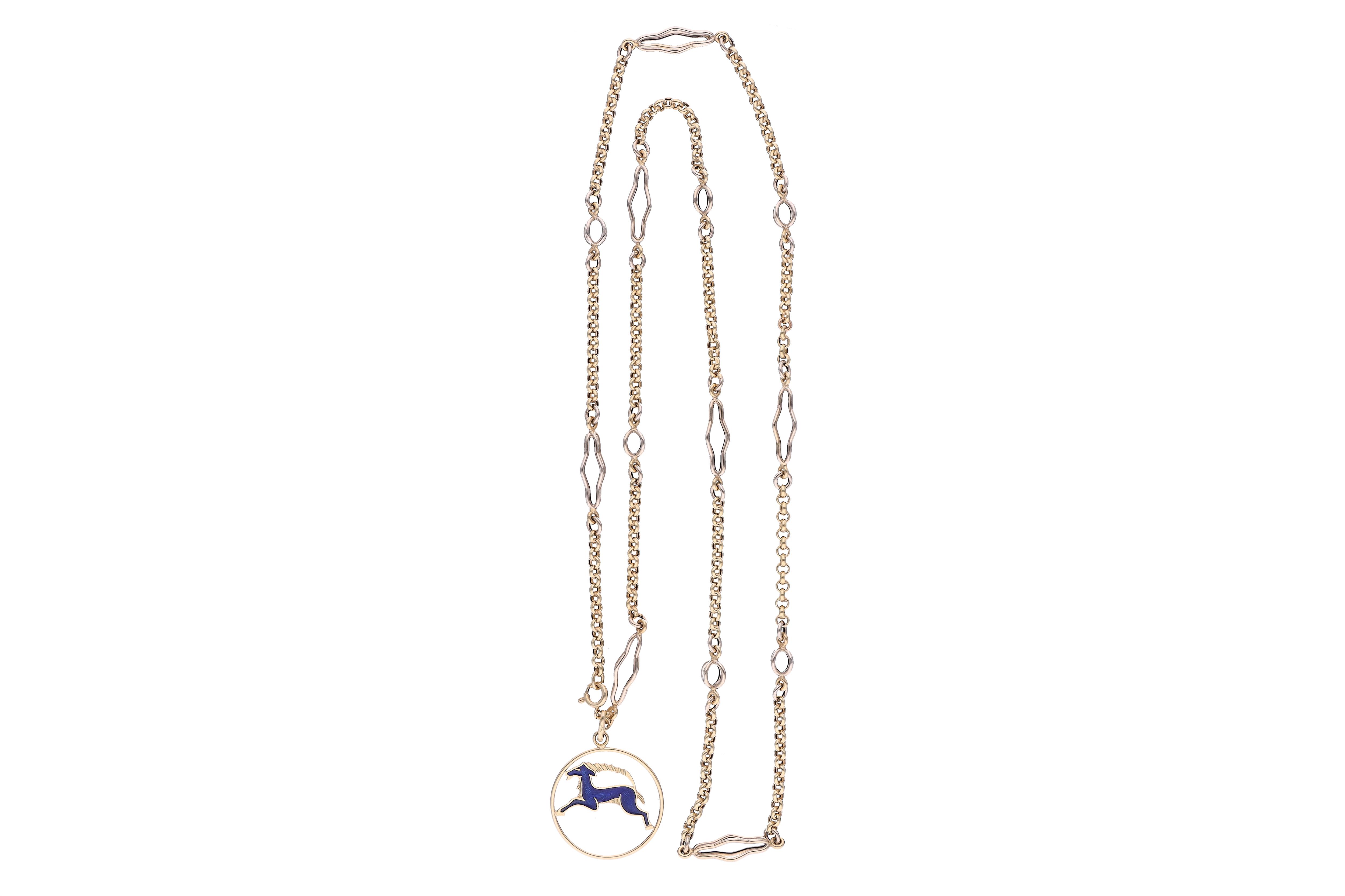 Collana con ciondolo con smalti - Asta Preziosi