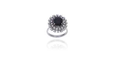 Anello con diamanti e zaffiro - Asta Preziosi Anello con diamanti e zaffiro - Asta Preziosi