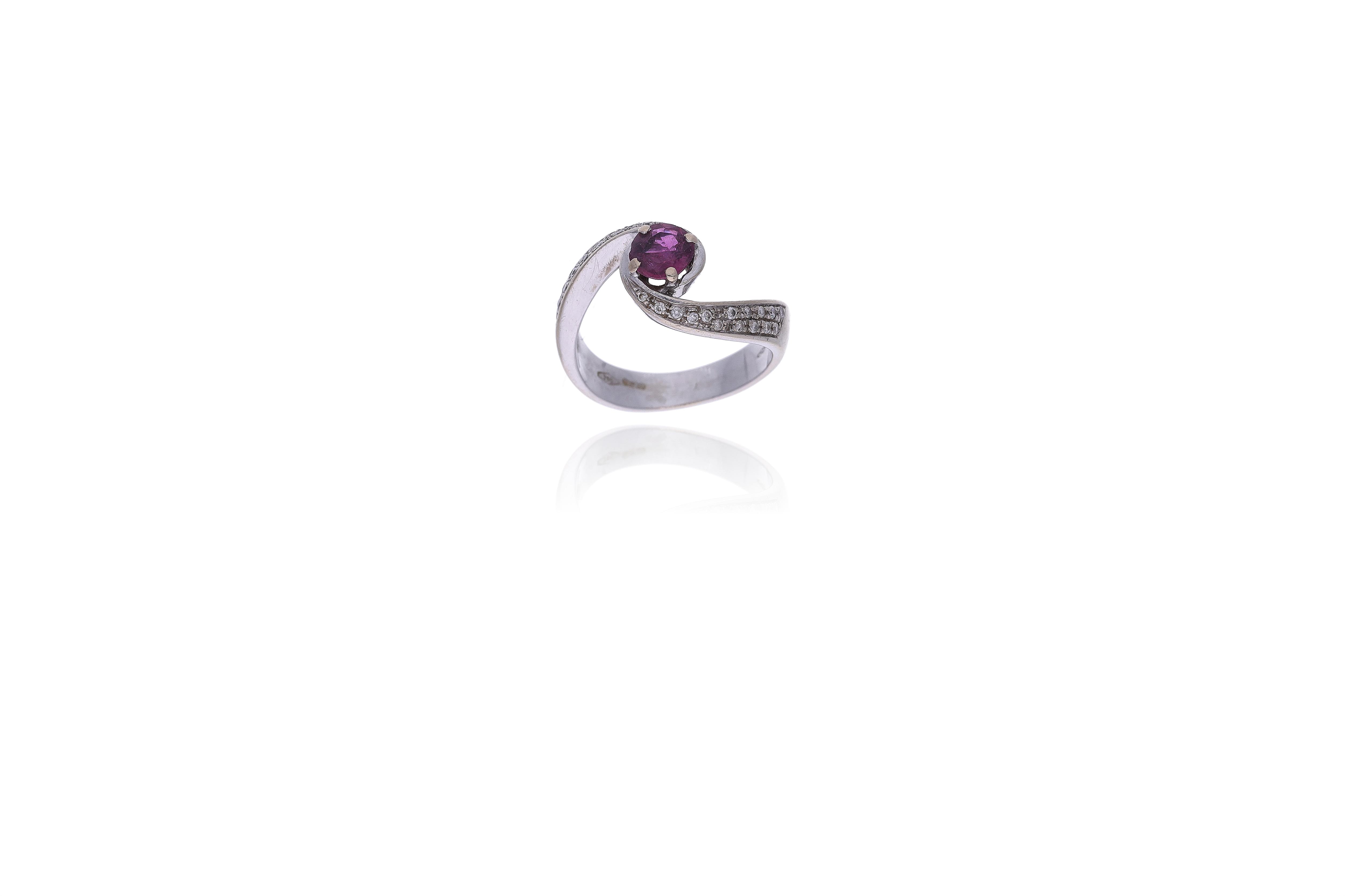 Anello con rubino e diamanti - Asta Preziosi