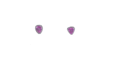 Orecchini con diamanti e zaffiri rosa - Asta Preziosi Orecchini con diamanti e zaffiri rosa - Asta Preziosi